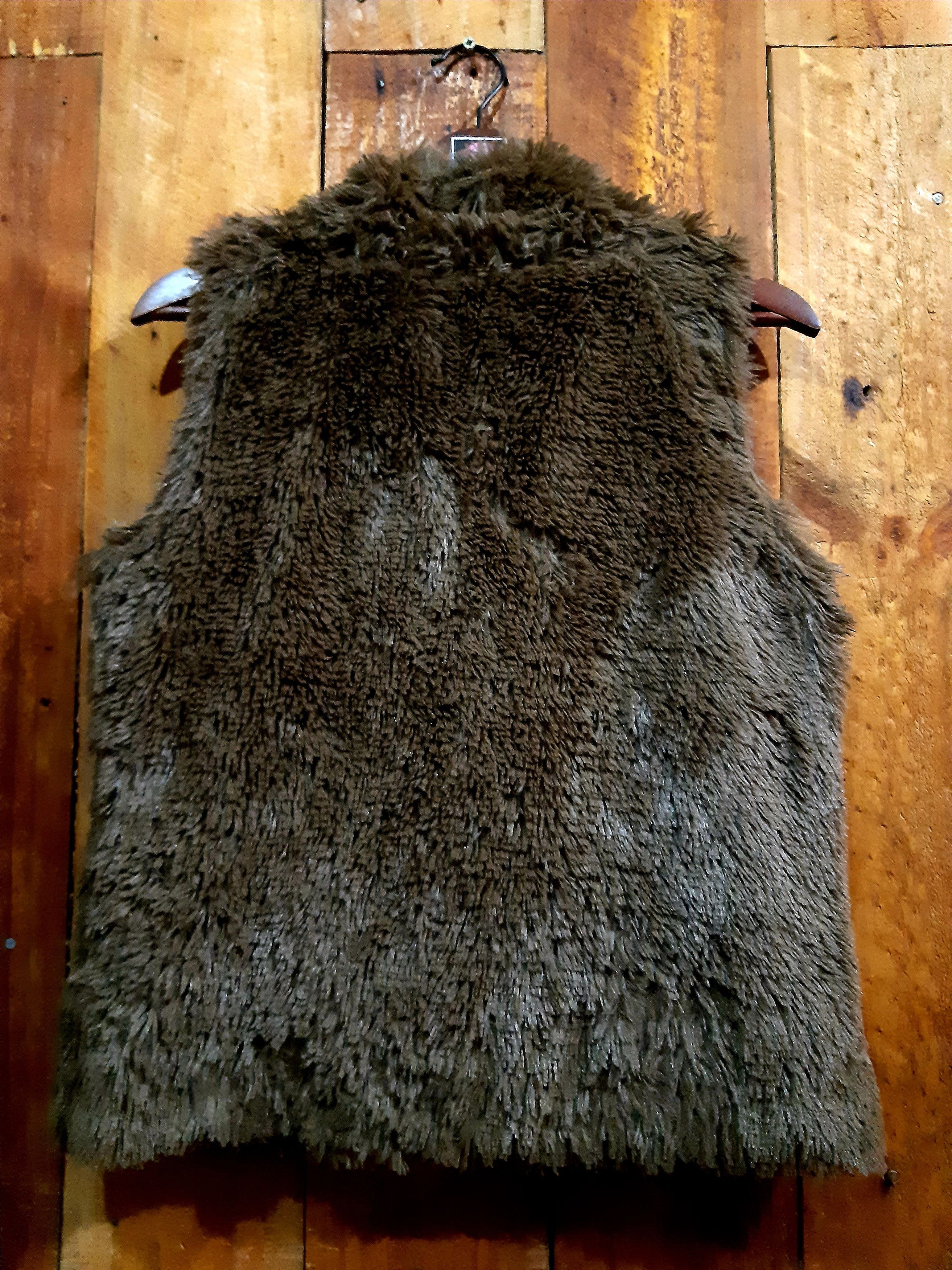 Japanese Brand Fur Vest Style Shag Shaggy Vintage Fleece Size L / US 10 / IT 46 - 2 Thumbnail