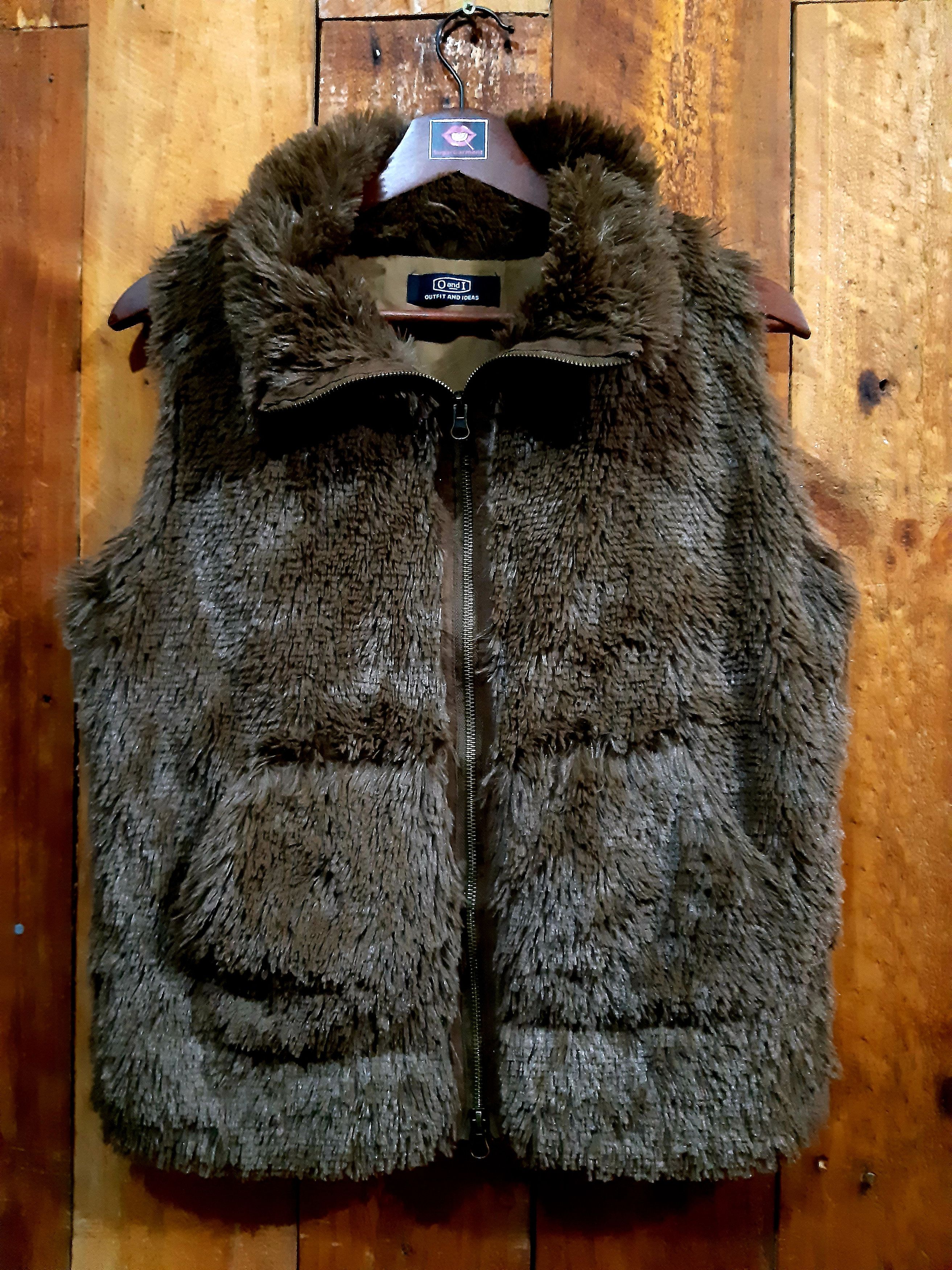 Japanese Brand Fur Vest Style Shag Shaggy Vintage Fleece Size L / US 10 / IT 46 - 1 Thumbnail
