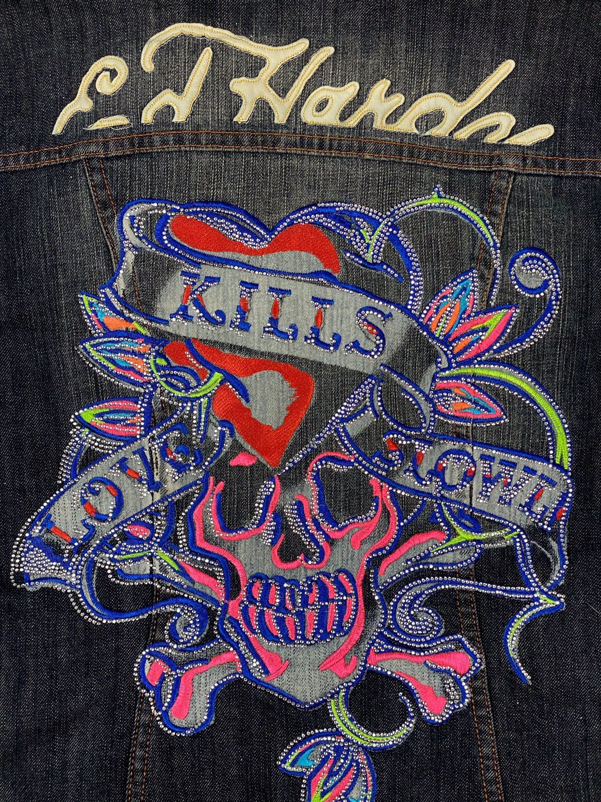 Christian Audigier Ed Hardy Women’s Denim Jacket Size US M / EU 48-50 / 2 - 4 Thumbnail