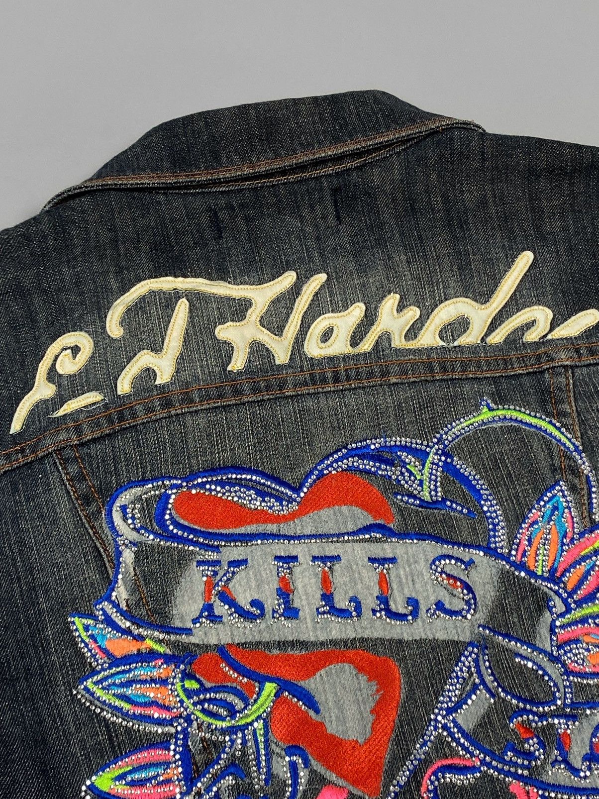 Christian Audigier Ed Hardy Women’s Denim Jacket Size US M / EU 48-50 / 2 - 3 Thumbnail