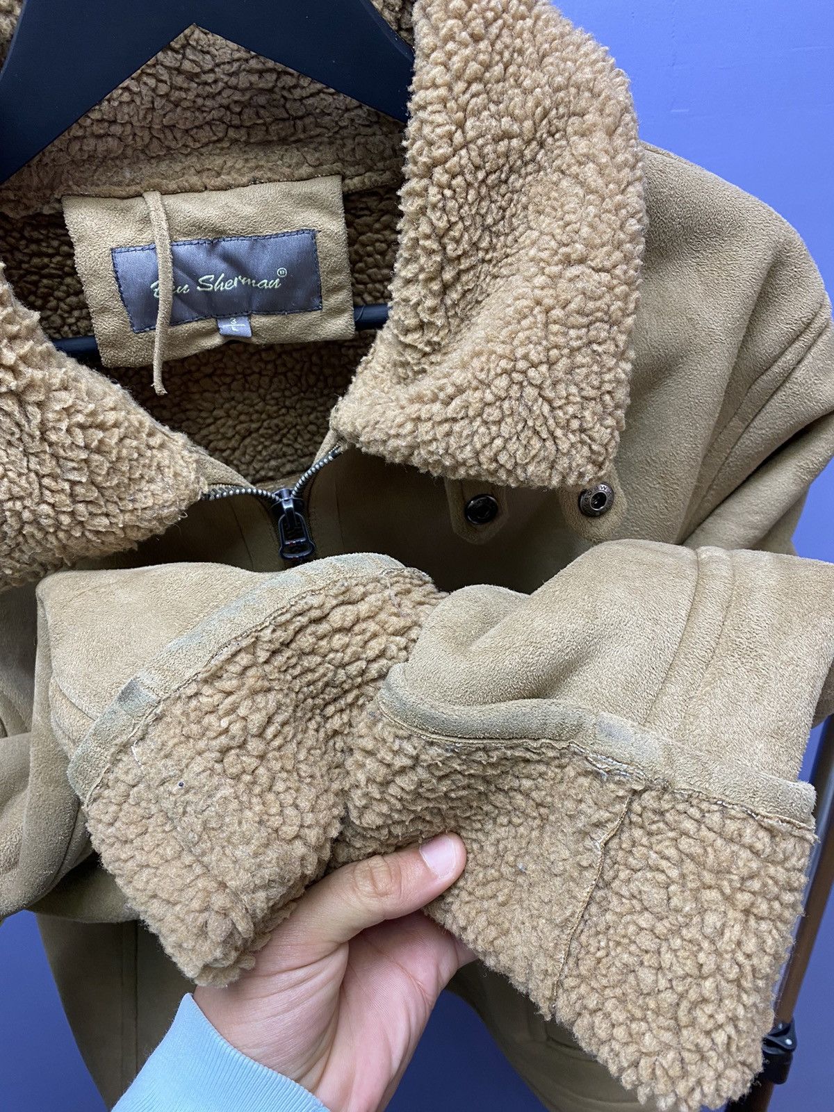 Ben Sherman Ben Sherman Sheepskin Coat B3 Hype Men’s L Jacket Aviator Size US L / EU 52-54 / 3 - 11 Thumbnail