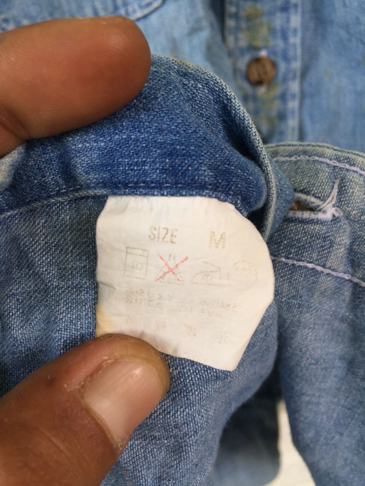 Levi's × Levi's Vintage Clothing × Vintage VINTAGE 80s LEVIS SADDLEMAN ORANGE TAG BUTTON UPS SHIRT Size US M / EU 48-50 / 2 - 12 Thumbnail