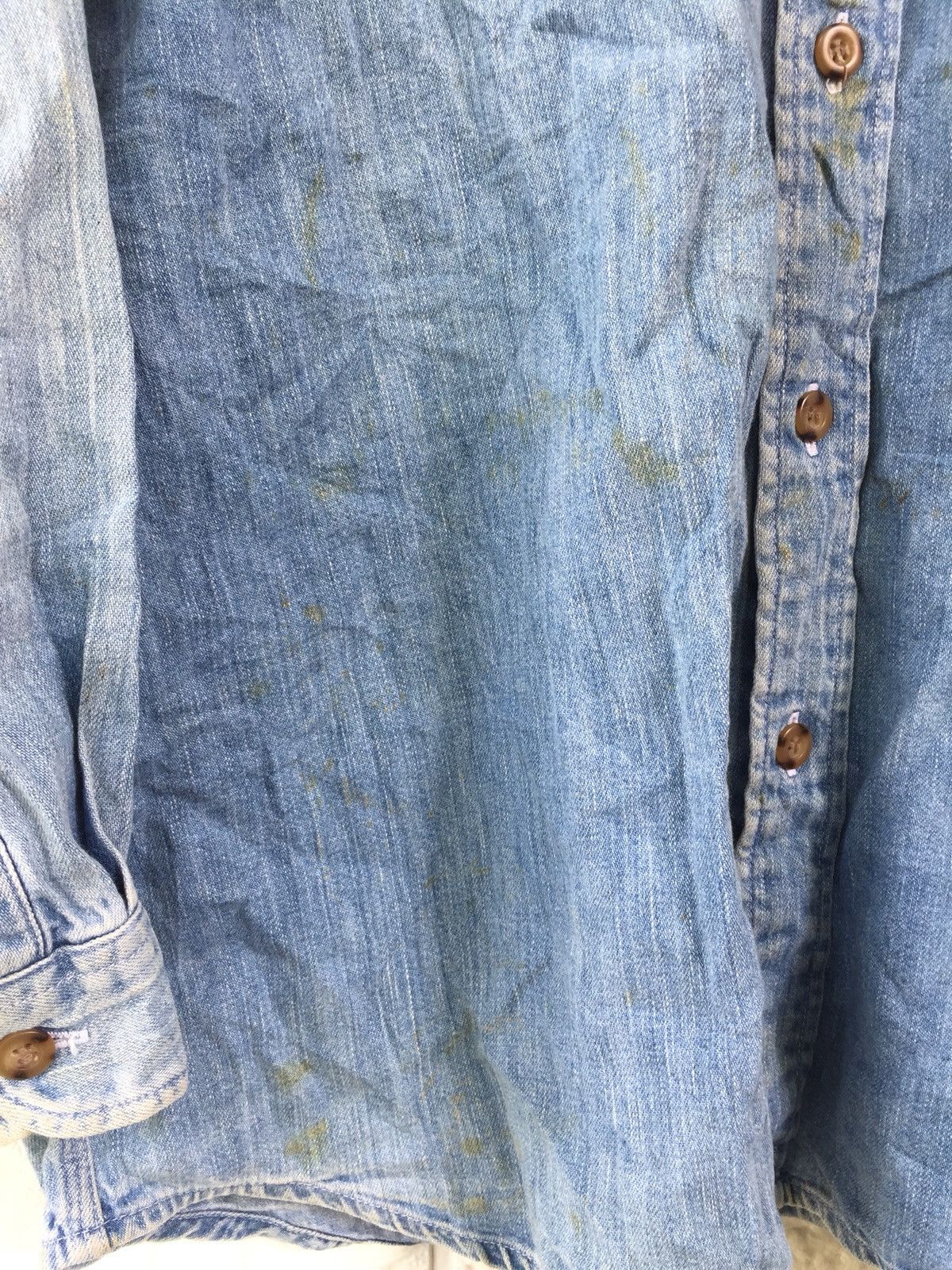 Levi's × Levi's Vintage Clothing × Vintage VINTAGE 80s LEVIS SADDLEMAN ORANGE TAG BUTTON UPS SHIRT Size US M / EU 48-50 / 2 - 17 Thumbnail