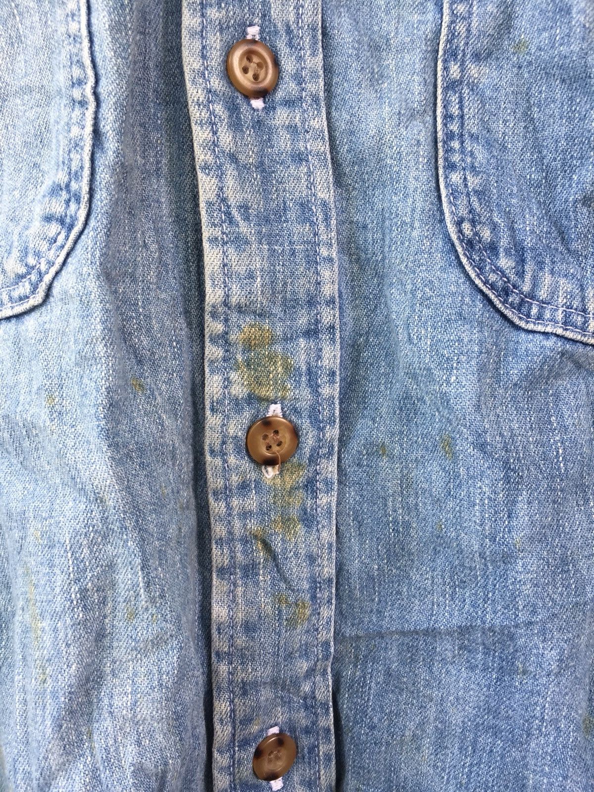 Levi's × Levi's Vintage Clothing × Vintage VINTAGE 80s LEVIS SADDLEMAN ORANGE TAG BUTTON UPS SHIRT Size US M / EU 48-50 / 2 - 7 Thumbnail