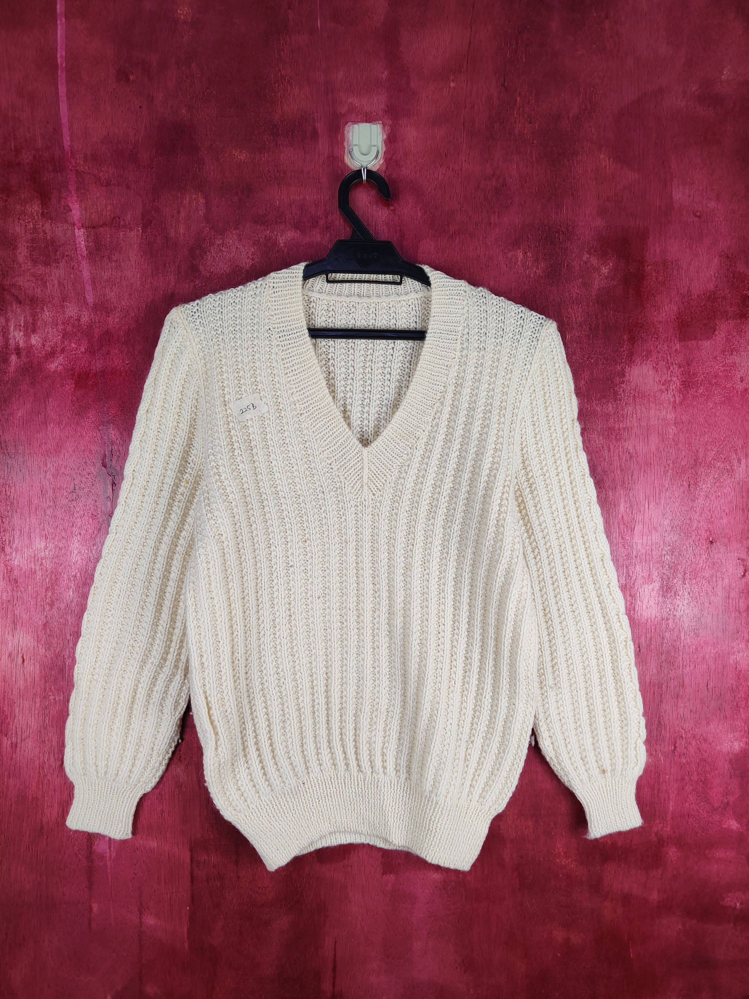 Homespun Knitwear Japanese Brand Cream Knitwear Sweatshirt #225B Size S / US 4 / IT 40 - 1 Thumbnail
