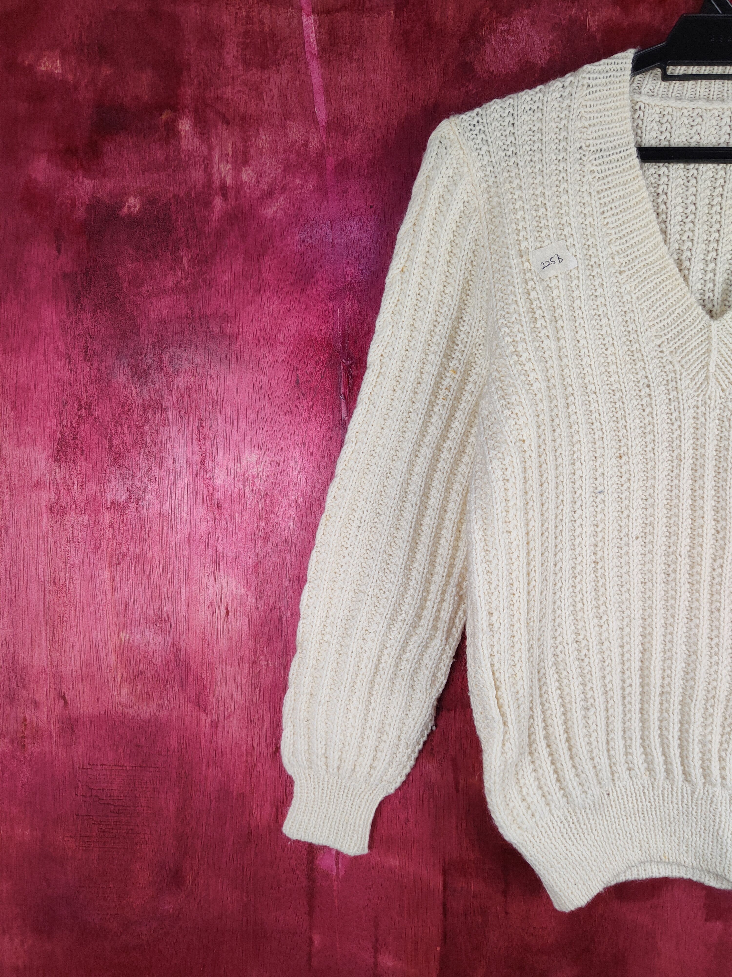 Homespun Knitwear Japanese Brand Cream Knitwear Sweatshirt #225B Size S / US 4 / IT 40 - 3 Thumbnail