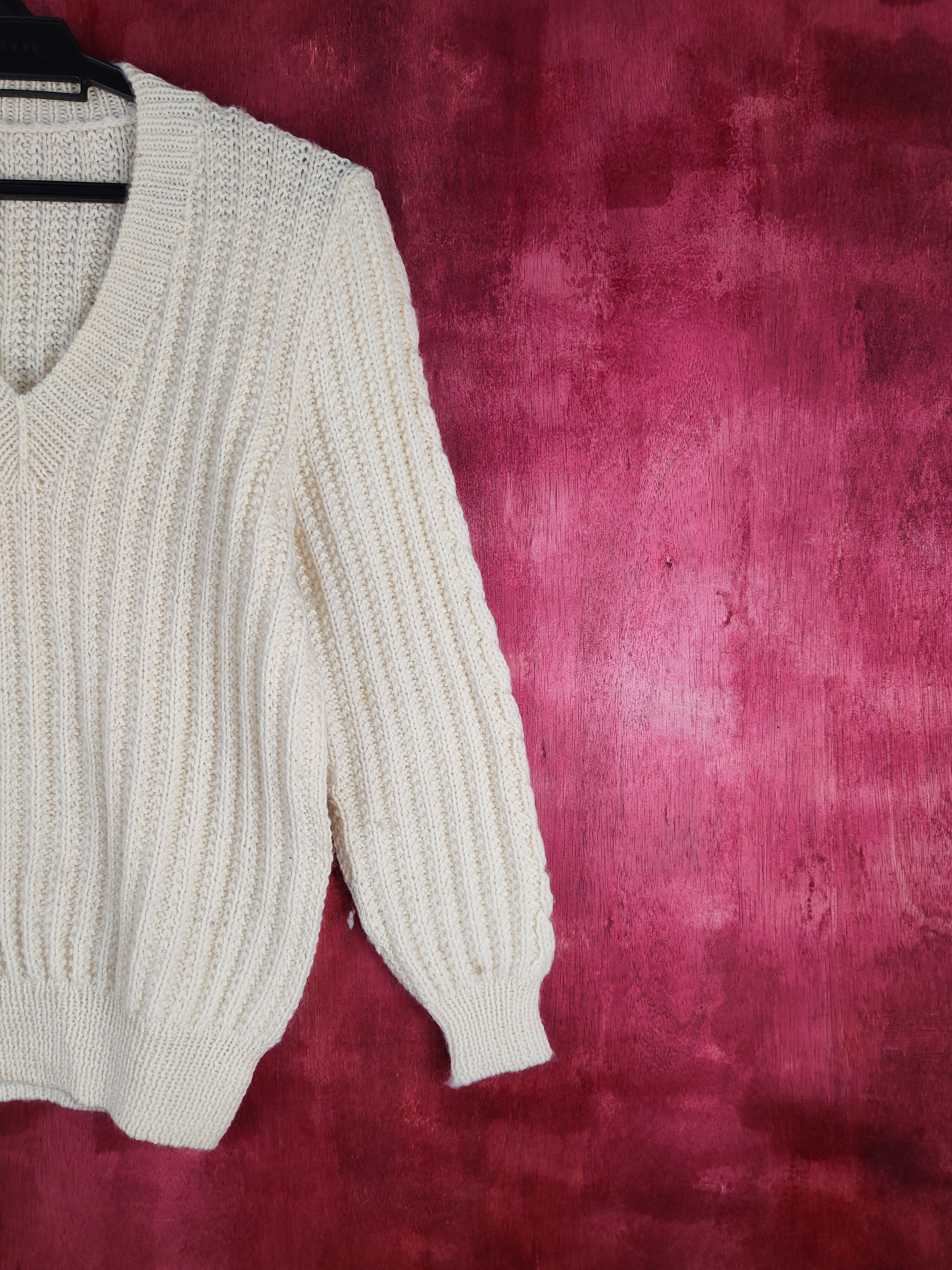 Homespun Knitwear Japanese Brand Cream Knitwear Sweatshirt #225B Size S / US 4 / IT 40 - 5 Thumbnail