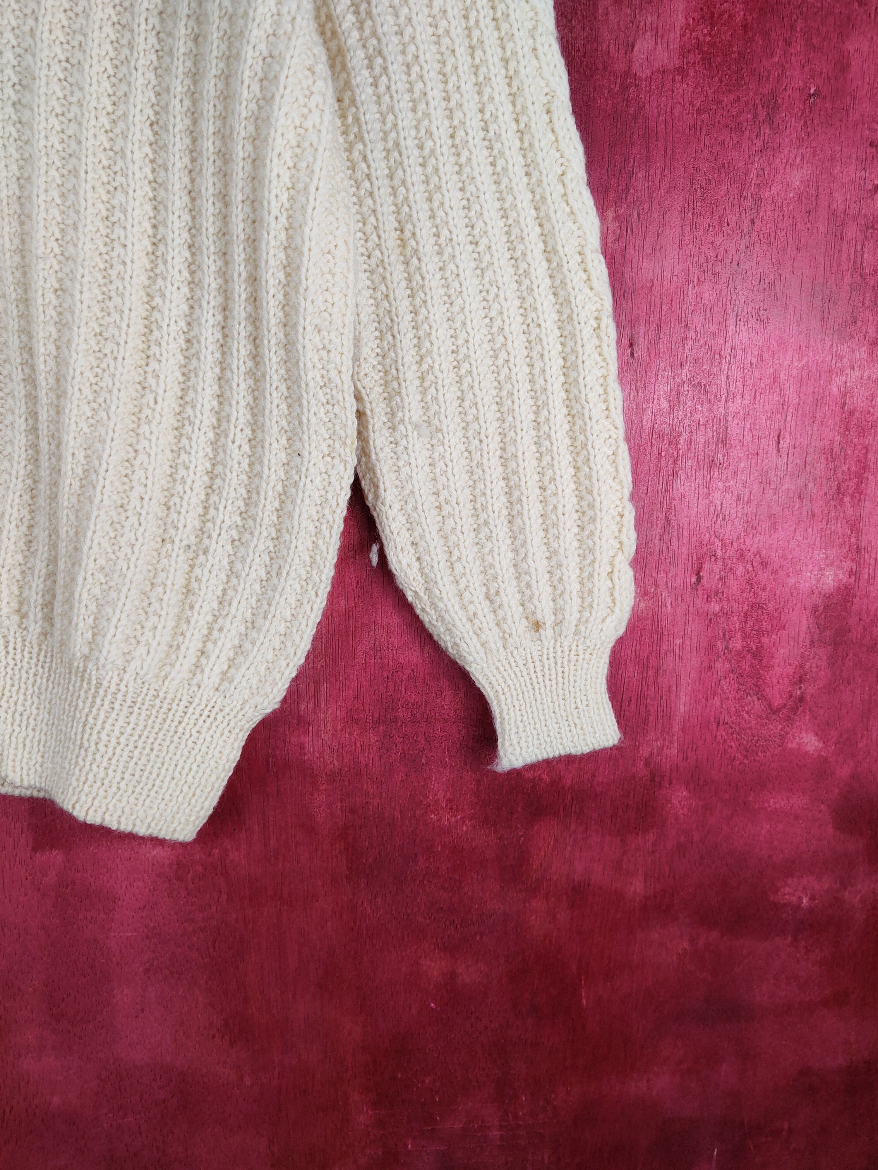 Homespun Knitwear Japanese Brand Cream Knitwear Sweatshirt #225B Size S / US 4 / IT 40 - 6 Thumbnail
