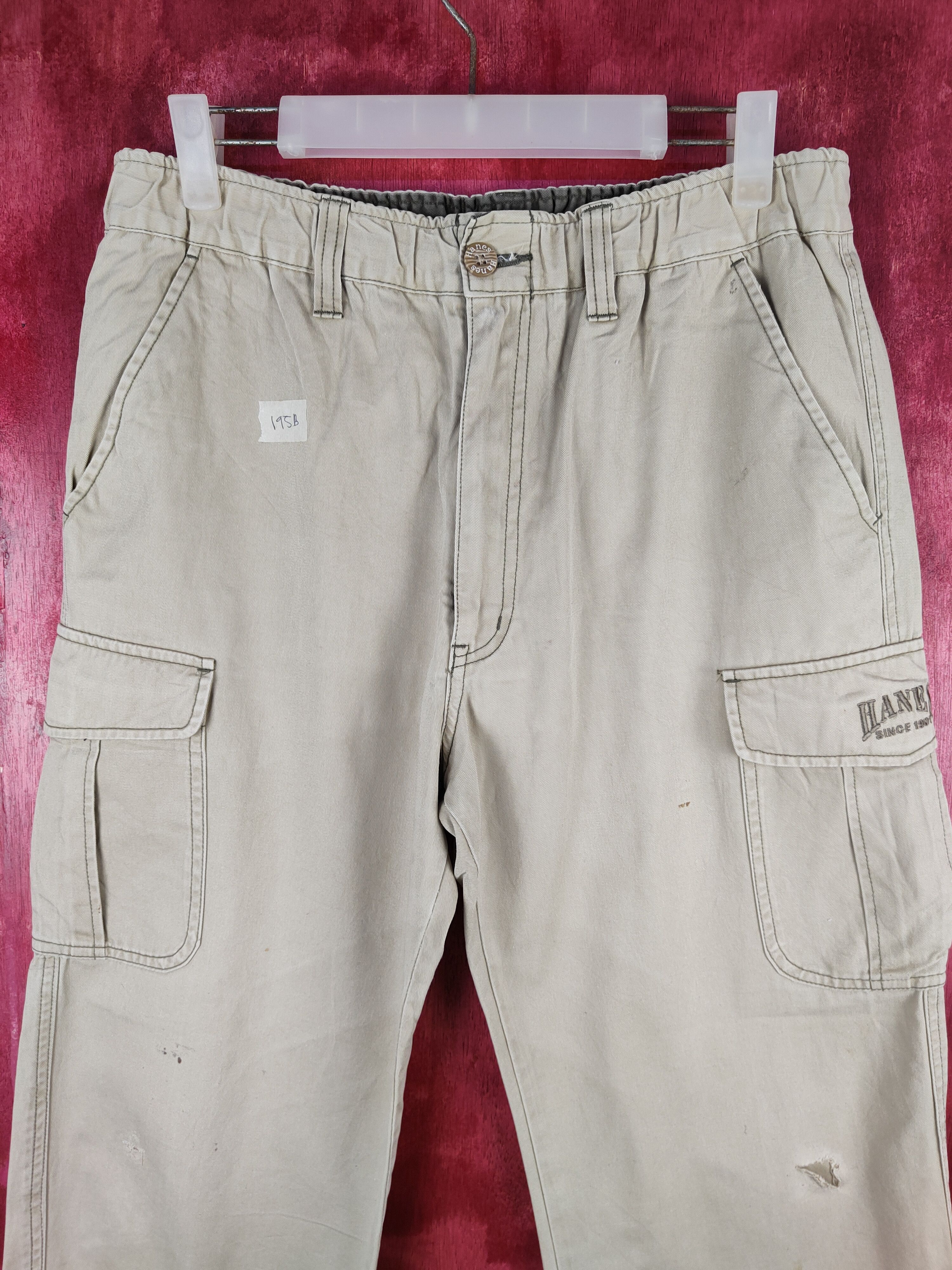 Hanes × Japanese Brand Hanes Brown Multi Pocket Tactical Cargo Pants #195B Size US 29 - 2 Thumbnail