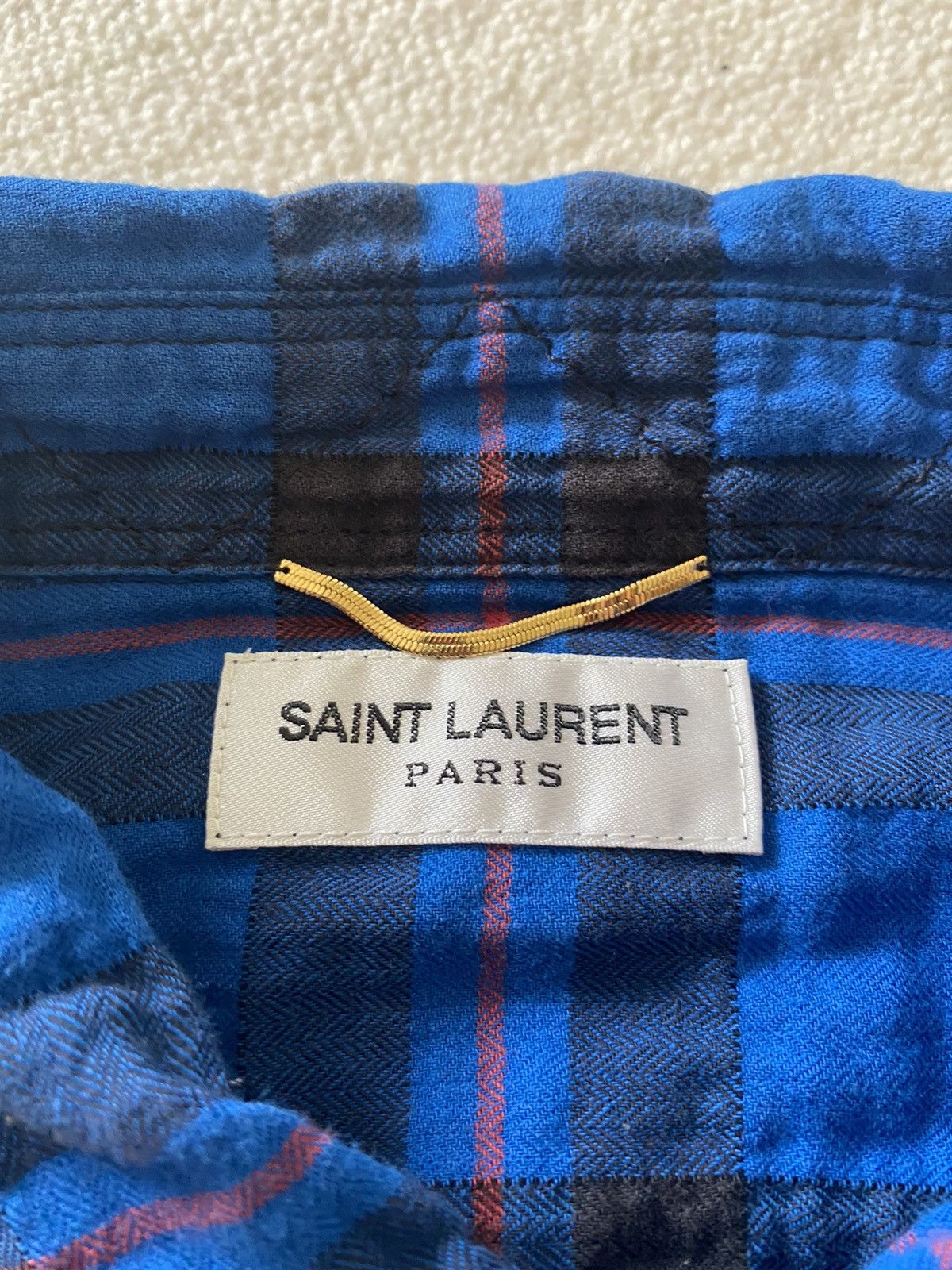 Saint Laurent Paris SS16 Saint Laurent‘ surf sound’ raw hem bleached flannel Size US S / EU 44-46 / 1 - 13 Thumbnail