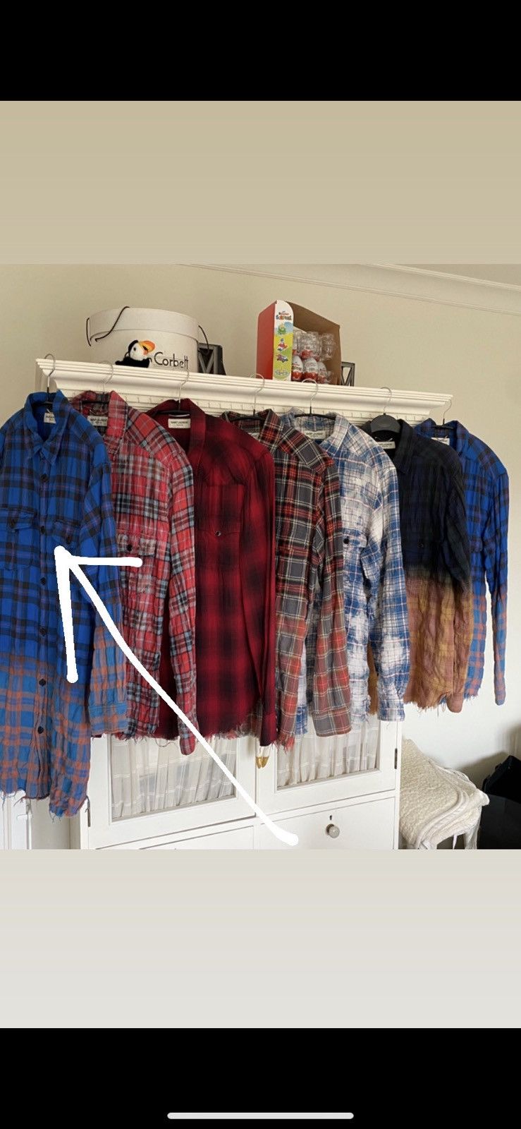 Saint Laurent Paris SS16 Saint Laurent‘ surf sound’ raw hem bleached flannel Size US S / EU 44-46 / 1 - 1 Thumbnail