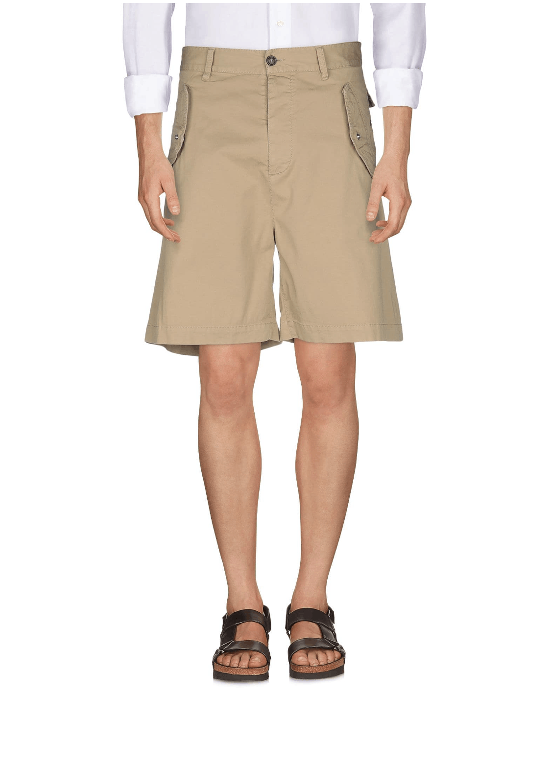 Dsquared2 DSquared2 Khaki Cotton Shorts Size US 32 / EU 48 - 2 Thumbnail