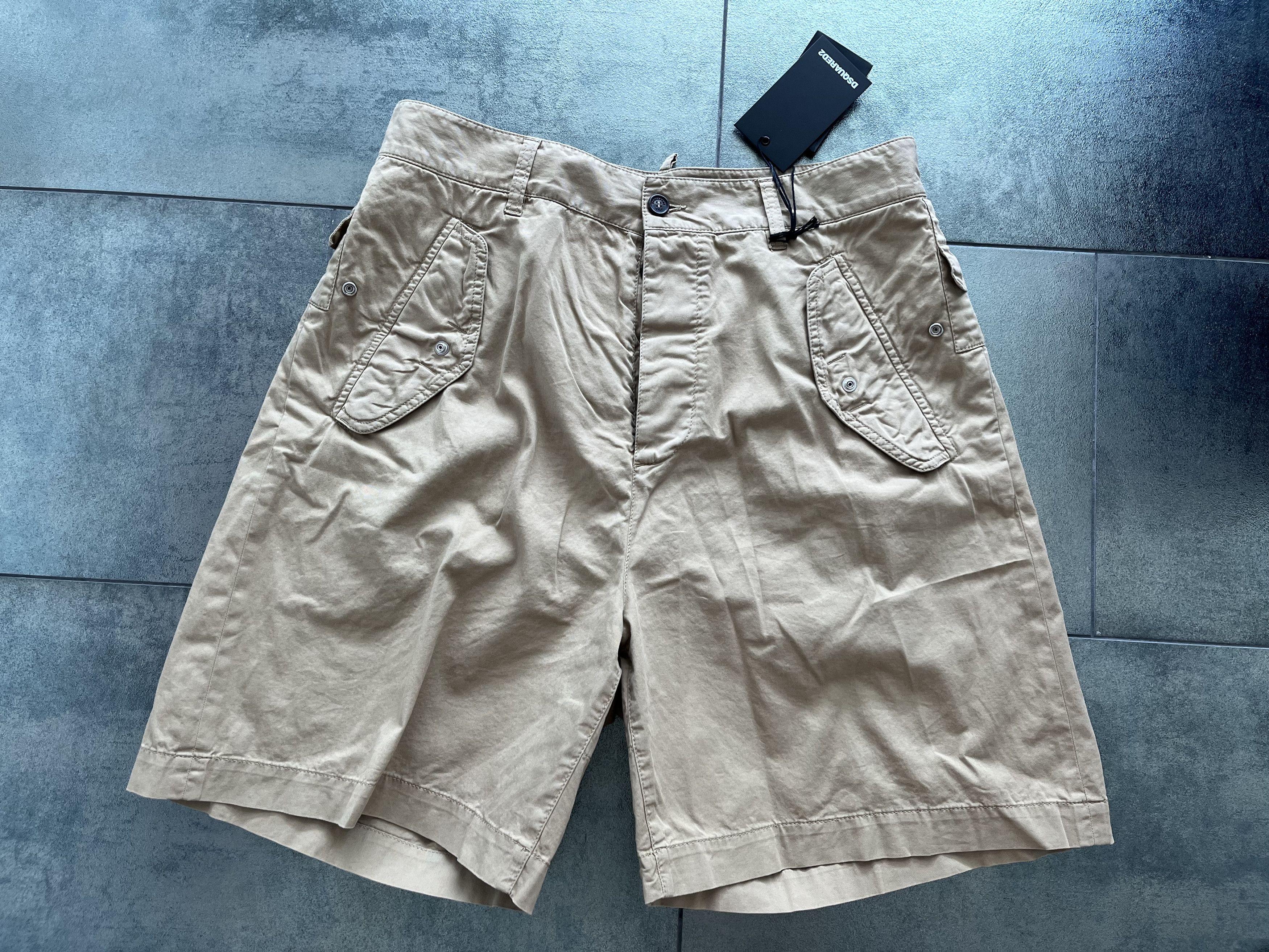 Dsquared2 DSquared2 Khaki Cotton Shorts Size US 32 / EU 48 - 4 Thumbnail