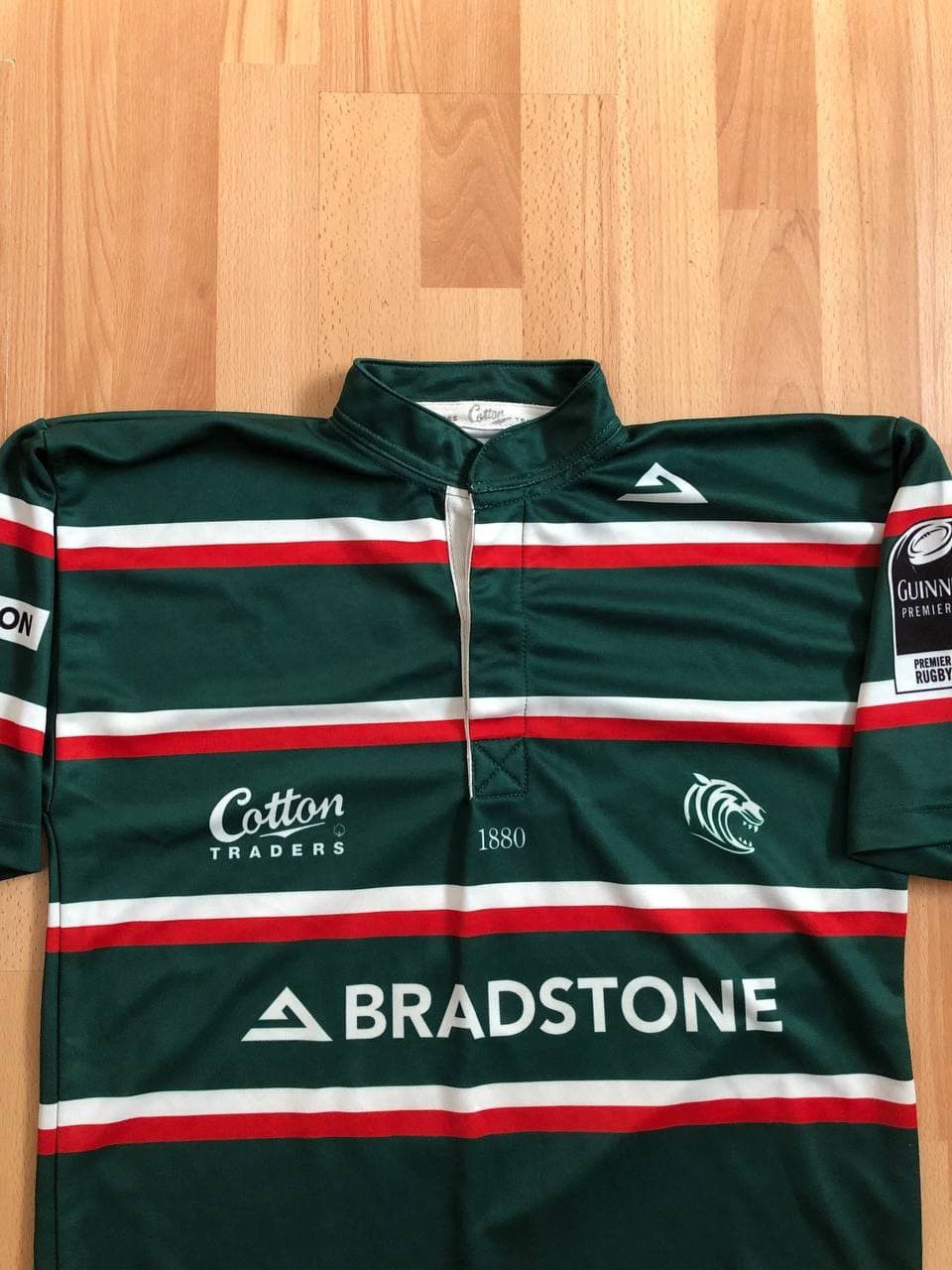 Cotton Traders Leicester Tigers Home Shirt Jersey Rugby Bradstone Catton Size US M / EU 48-50 / 2 - 2 Thumbnail