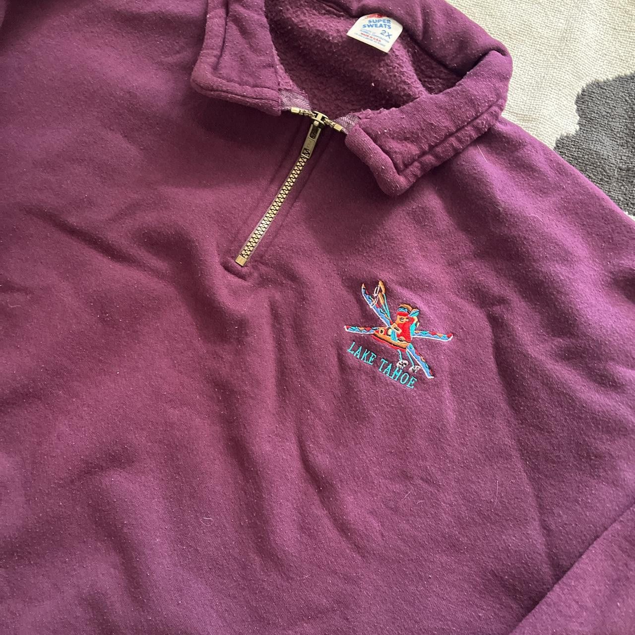 Jerzees Vintage made in USA Lake Tahoe sweatshirt Size US XL / EU 56 / 4 - 2 Preview