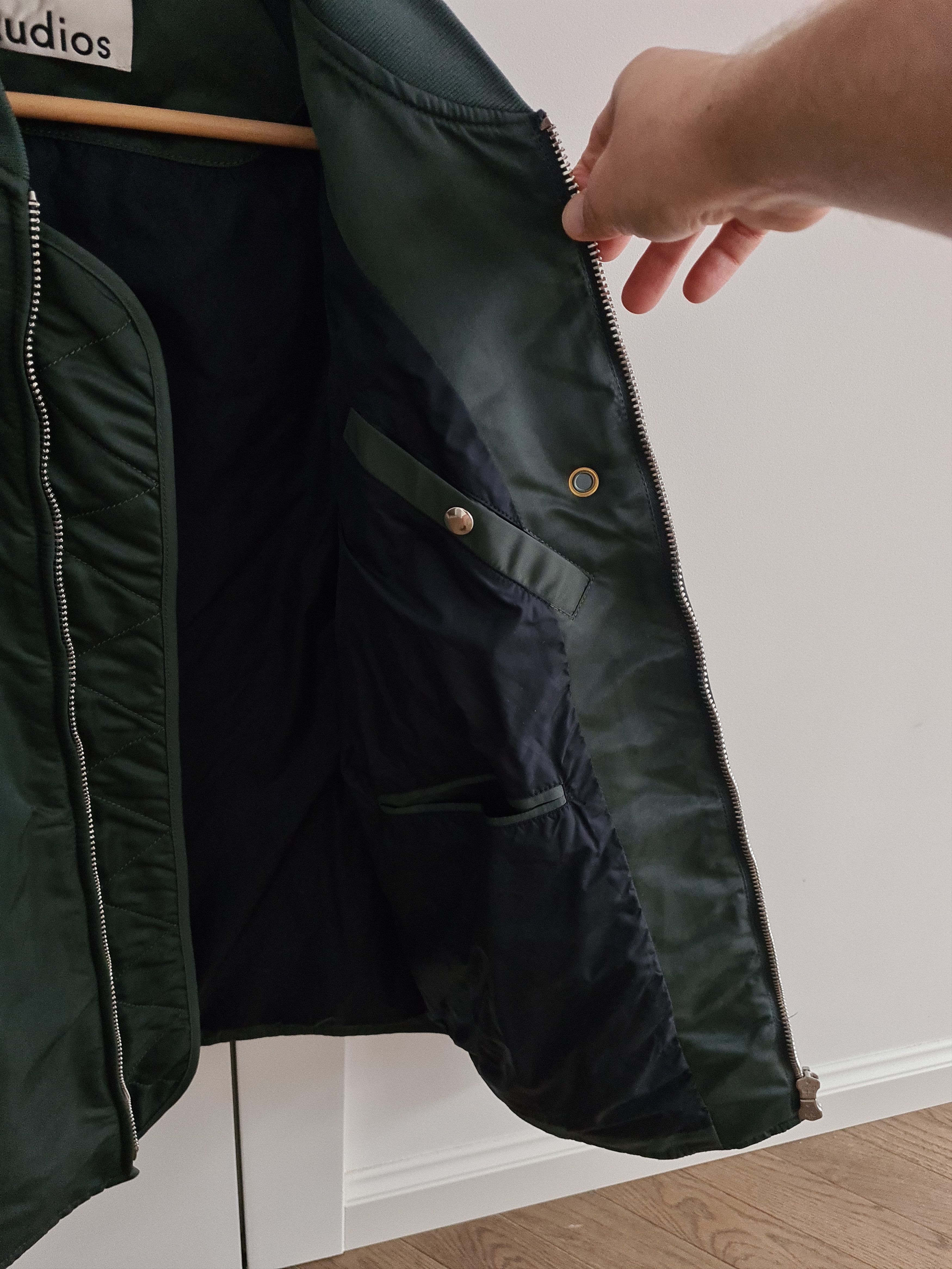 Acne Studios [46] Mylon Shine Bomber Jacket (SS18) Size US S / EU 44-46 / 1 - 4 Thumbnail