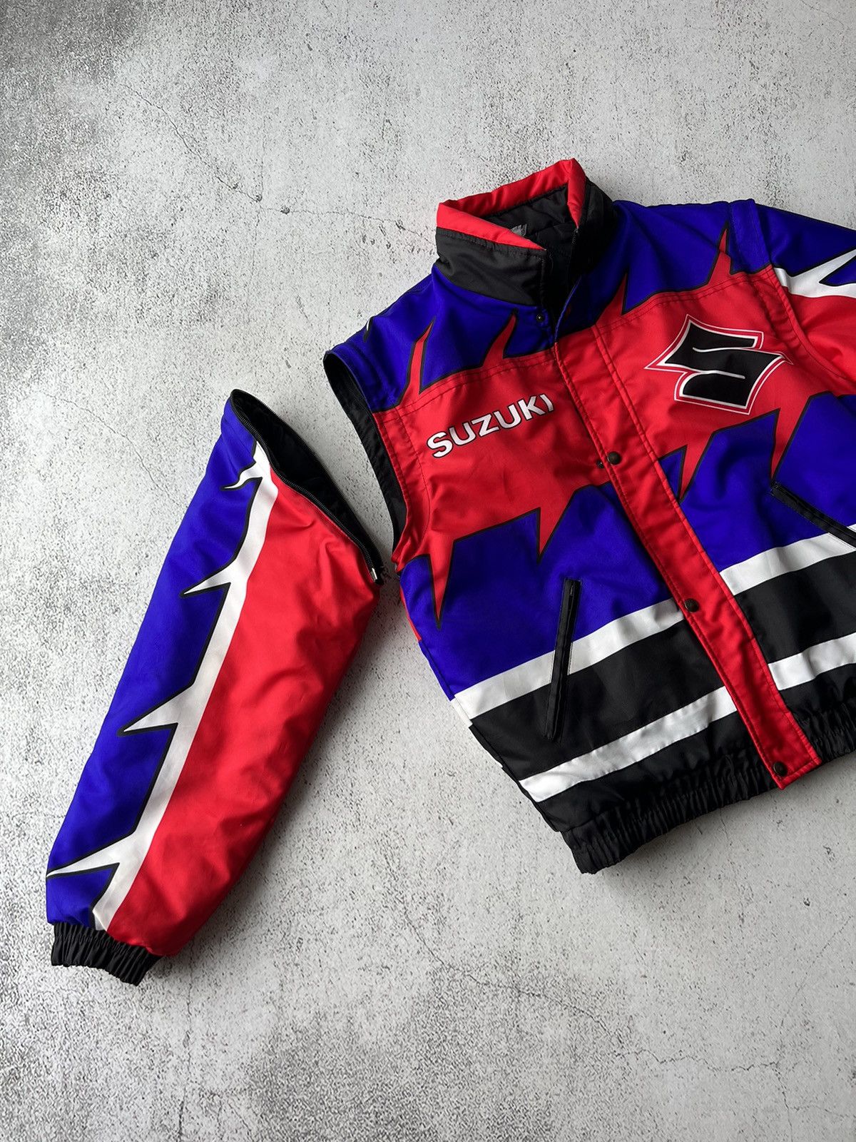 Ferrari × Honda Suzuki Racing Motors Vintage Jacket 2 in 1 (Honda, Marlboro) Size US S / EU 44-46 / 1 - 14 Thumbnail