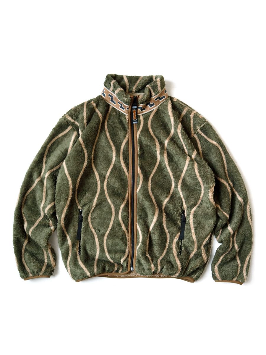 Kapital [3] Drunk Stripe Fleece Zip Up (AW22) Size US L / EU 52-54 / 3 - 7 Thumbnail