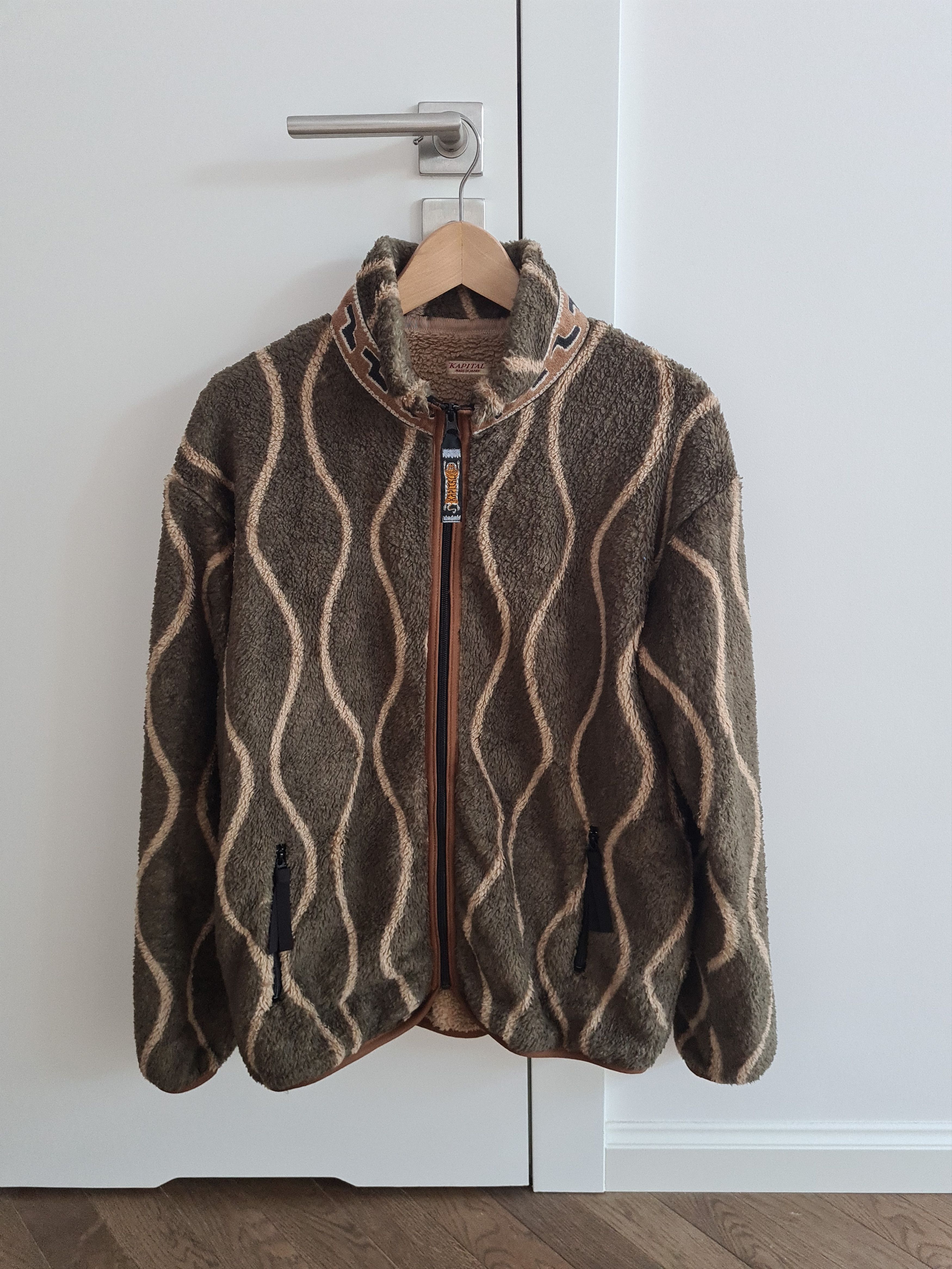 Kapital [3] Drunk Stripe Fleece Zip Up (AW22) Size US L / EU 52-54 / 3 - 1 Thumbnail