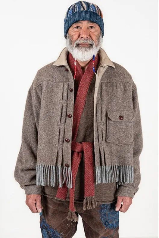 Kapital [2] Herringbone Wool Fringe 1st Jacket (FW21) Size US M / EU 48-50 / 2 - 8 Thumbnail