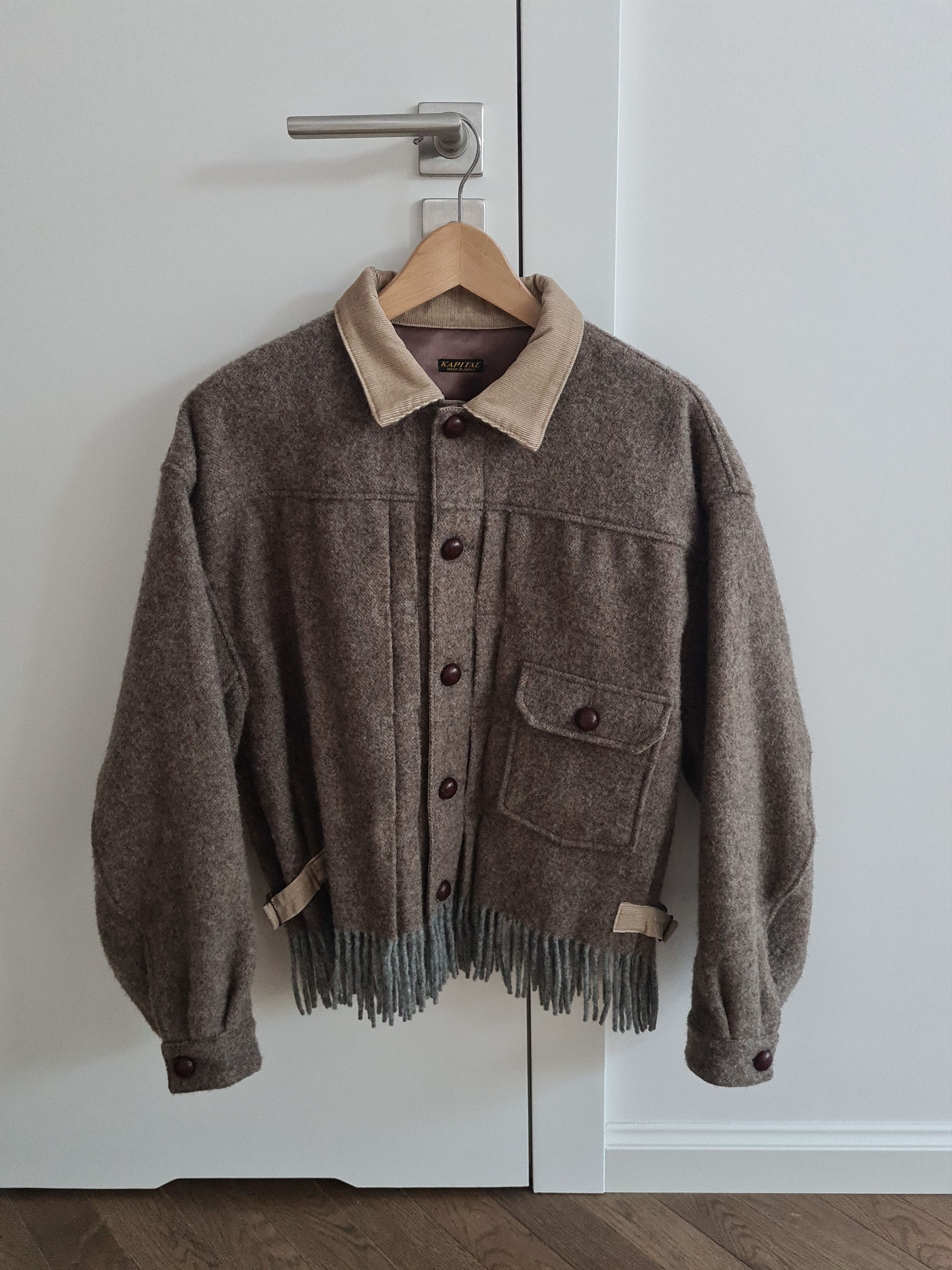 Kapital [2] Herringbone Wool Fringe 1st Jacket (FW21) Size US M / EU 48-50 / 2 - 1 Thumbnail