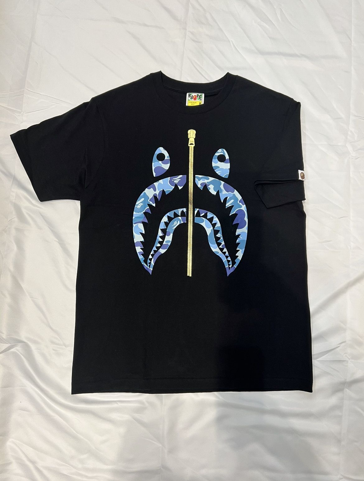 BAPE ABC Camo Shark Tee Black/Pink/Silver