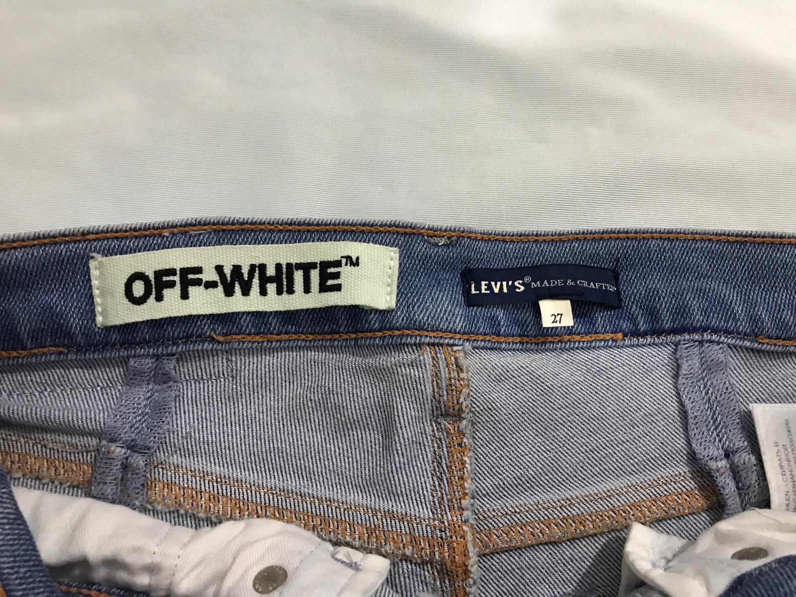 Levi's Made & Crafted × Off-White Off-White X Levi's Made & Crafted Blue Denim Jean Size US 27 - 4 Thumbnail
