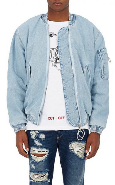 Levi's Made & Crafted × Off-White Off-White X Levi's Made& Crafted Denim Bomber Jacket Size US XL / EU 56 / 4 - 1 Thumbnail