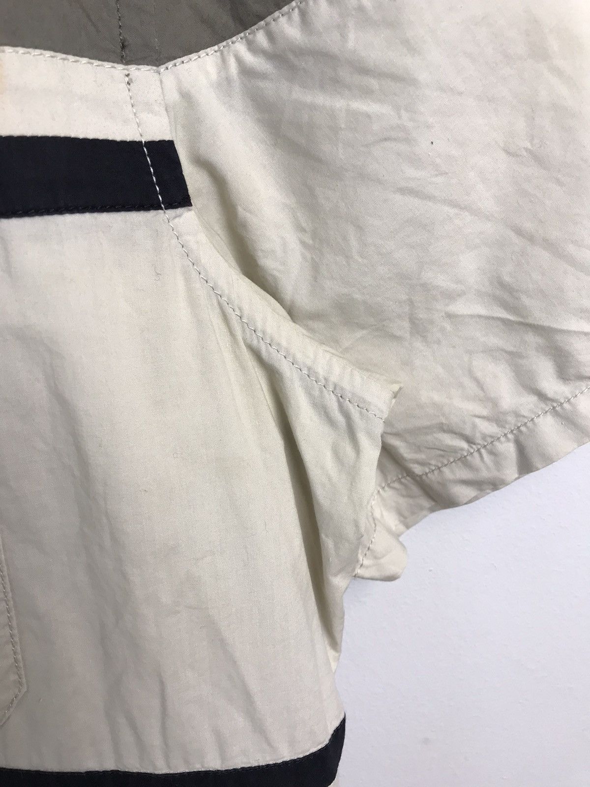 Designer × Prada Prada Lux Cotton Striped Short Sleeves Buttoned Shirt,Italy Size M / US 6-8 / IT 42-44 - 10 Thumbnail