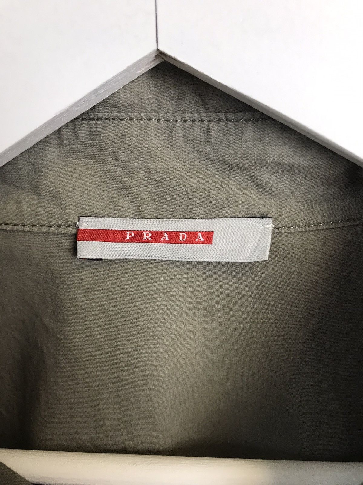 Designer × Prada Prada Lux Cotton Striped Short Sleeves Buttoned Shirt,Italy Size M / US 6-8 / IT 42-44 - 6 Thumbnail