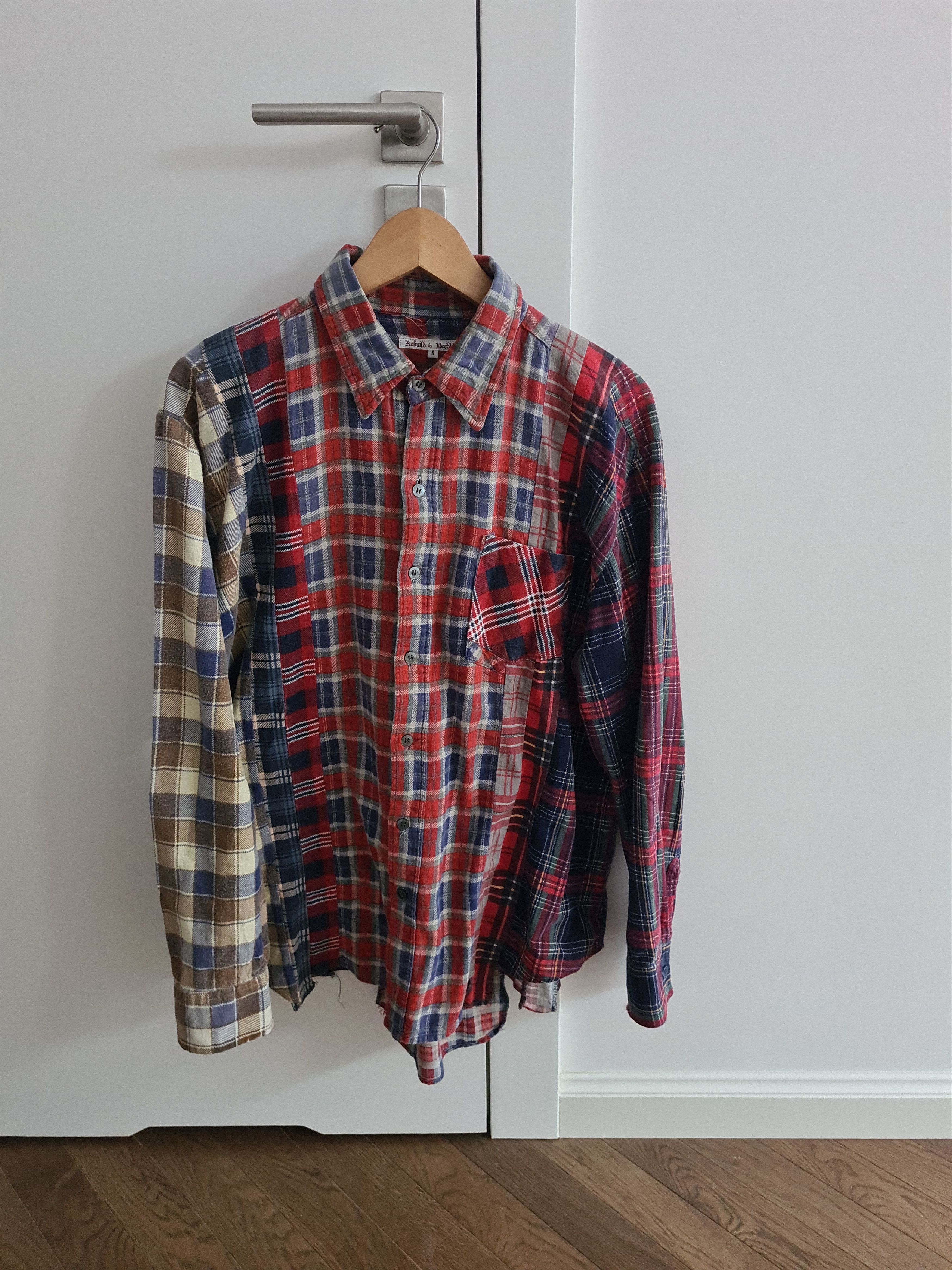 image of Needles 7 Cuts Wide Flannel Shirt, Men's (Size Small)