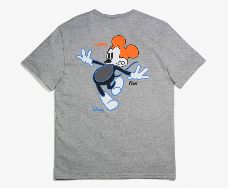 image of Champion x Disney Virgil Abloh F.o.s. X Disney - "fos Mickey Bkm" Tee in Heather Gray (Size Large)