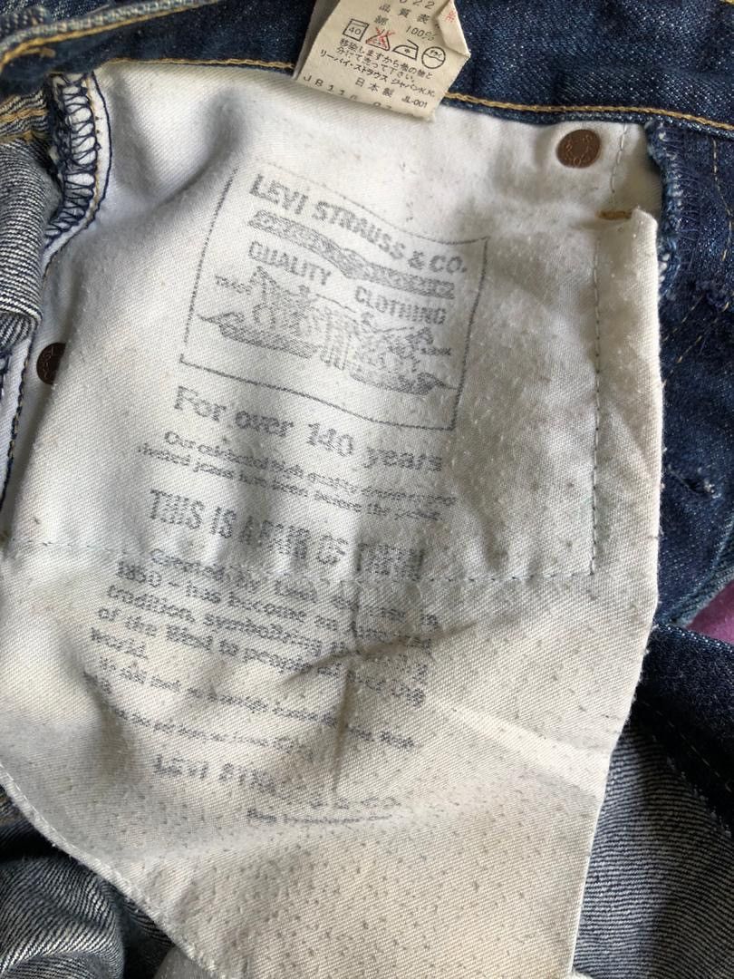 Japanese Brand × Levi's Trashed Vintage LVC Japan Levi’s E Rips Selvedge Denim Jeans Size US 30 / EU 46 - 17 Thumbnail