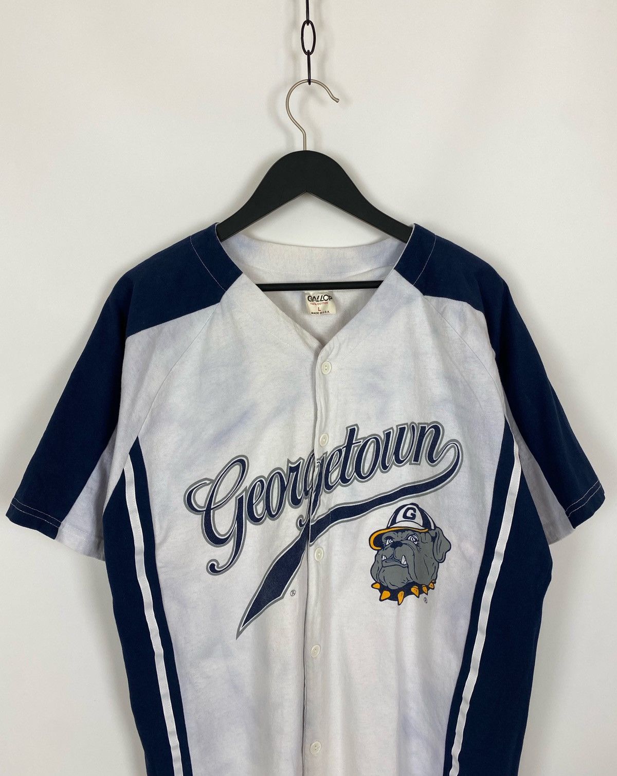 NCAA Vintage Gallop Georgetown Hoyas Baseball Jersey Made in USA Size US L / EU 52-54 / 3 - 2 Thumbnail