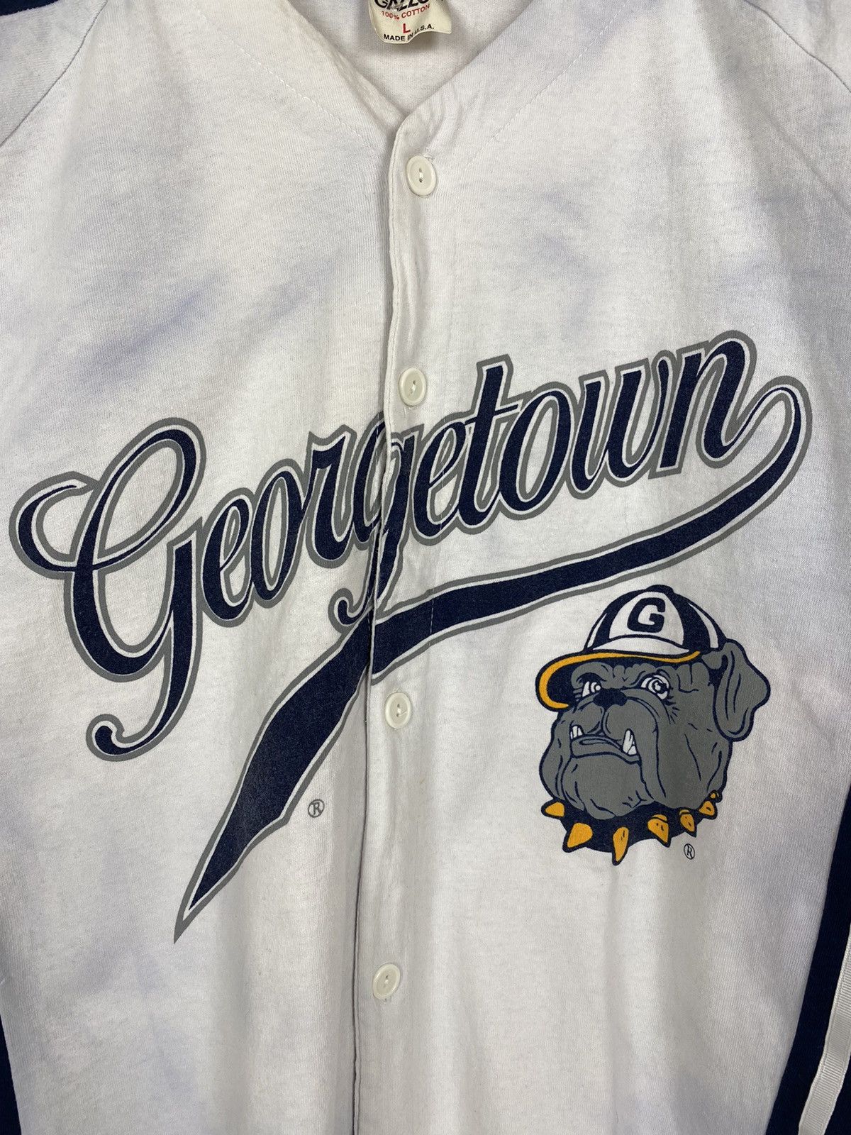 NCAA Vintage Gallop Georgetown Hoyas Baseball Jersey Made in USA Size US L / EU 52-54 / 3 - 3 Thumbnail