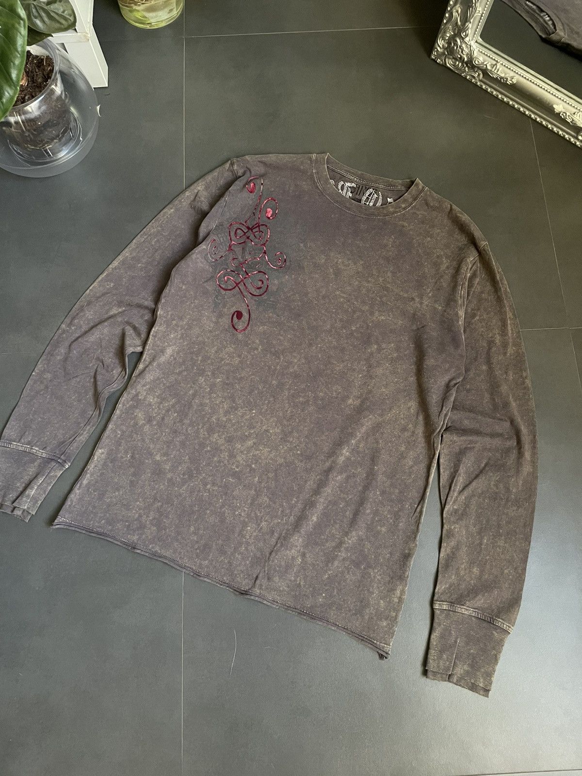 Japanese Brand Vintage Y2k Tribal Japanese Longsleeve Faded Brown-Grey Size US L / EU 52-54 / 3 - 3 Thumbnail