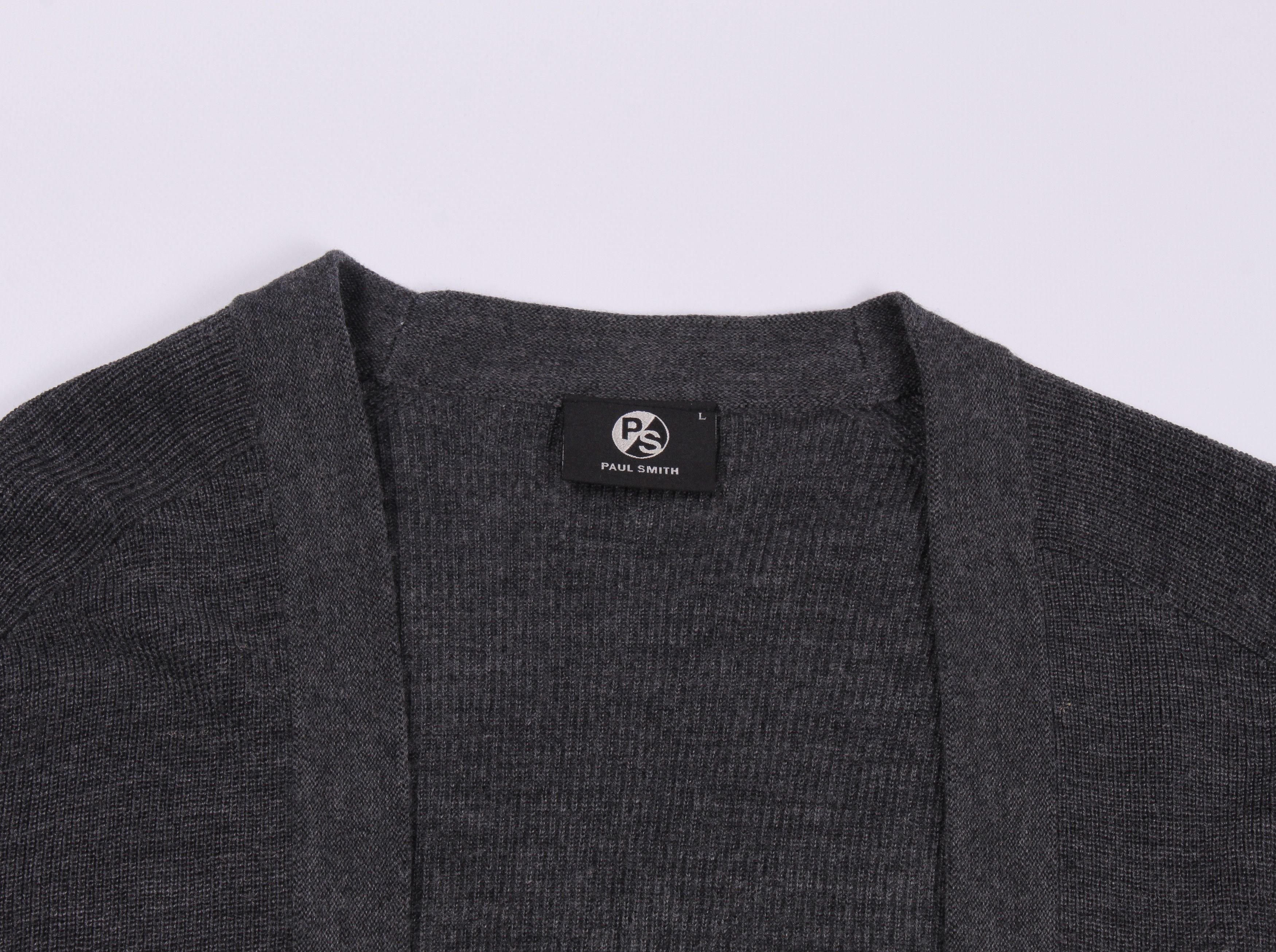 Paul Smith Paul Smith Wool Dark Gray Cardigan Size US L / EU 52-54 / 3 - 2 Thumbnail
