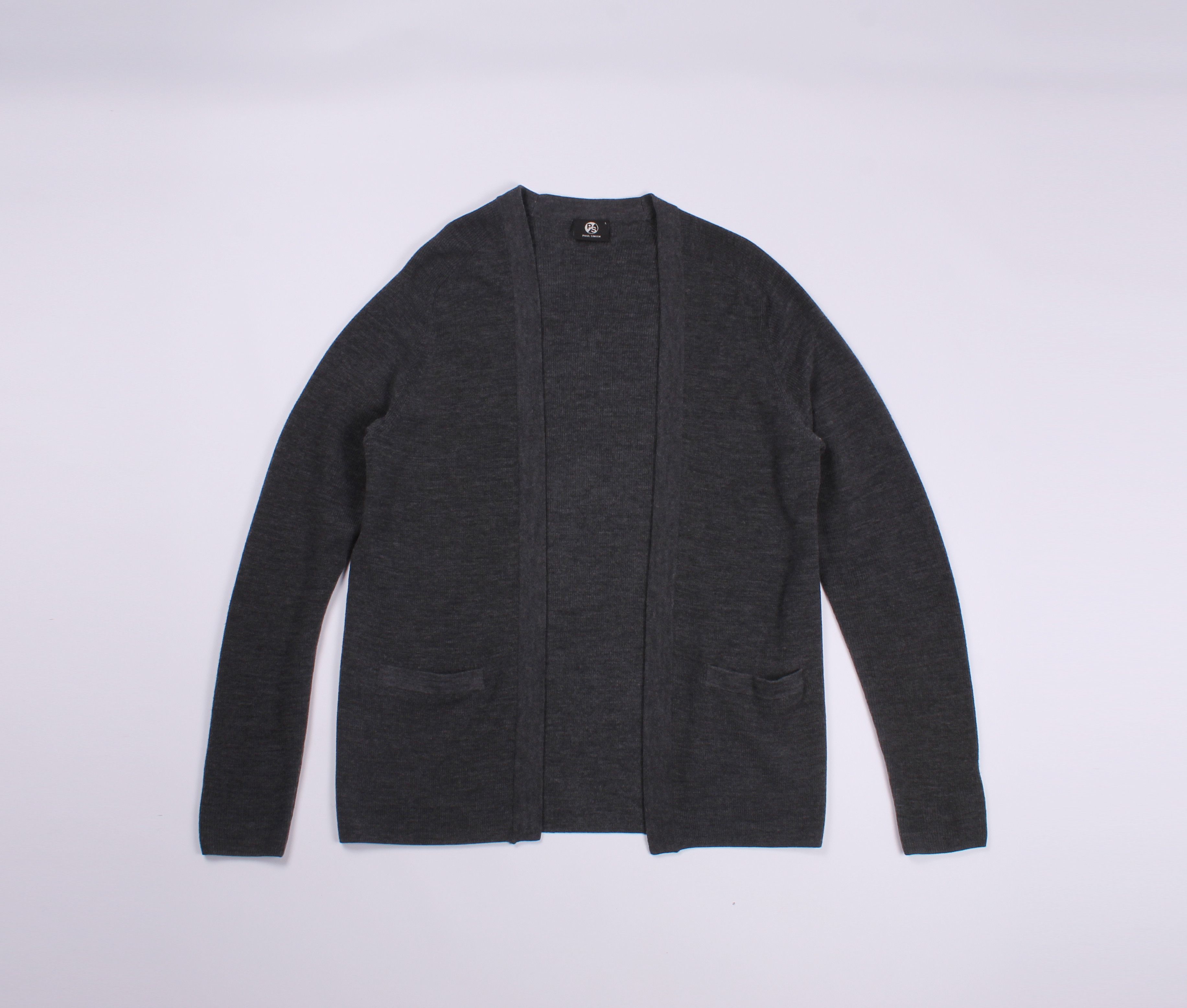 Paul Smith Wool Dark Gray Cardigan