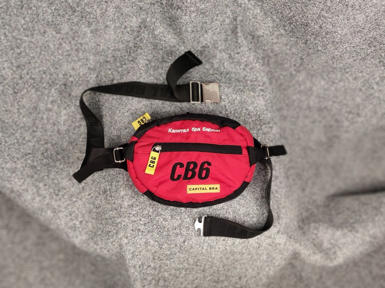 Designer Capital Bra Cb6 Ltd.delux Hip Bag Mini Messenger Multi Logo in Red, Men's