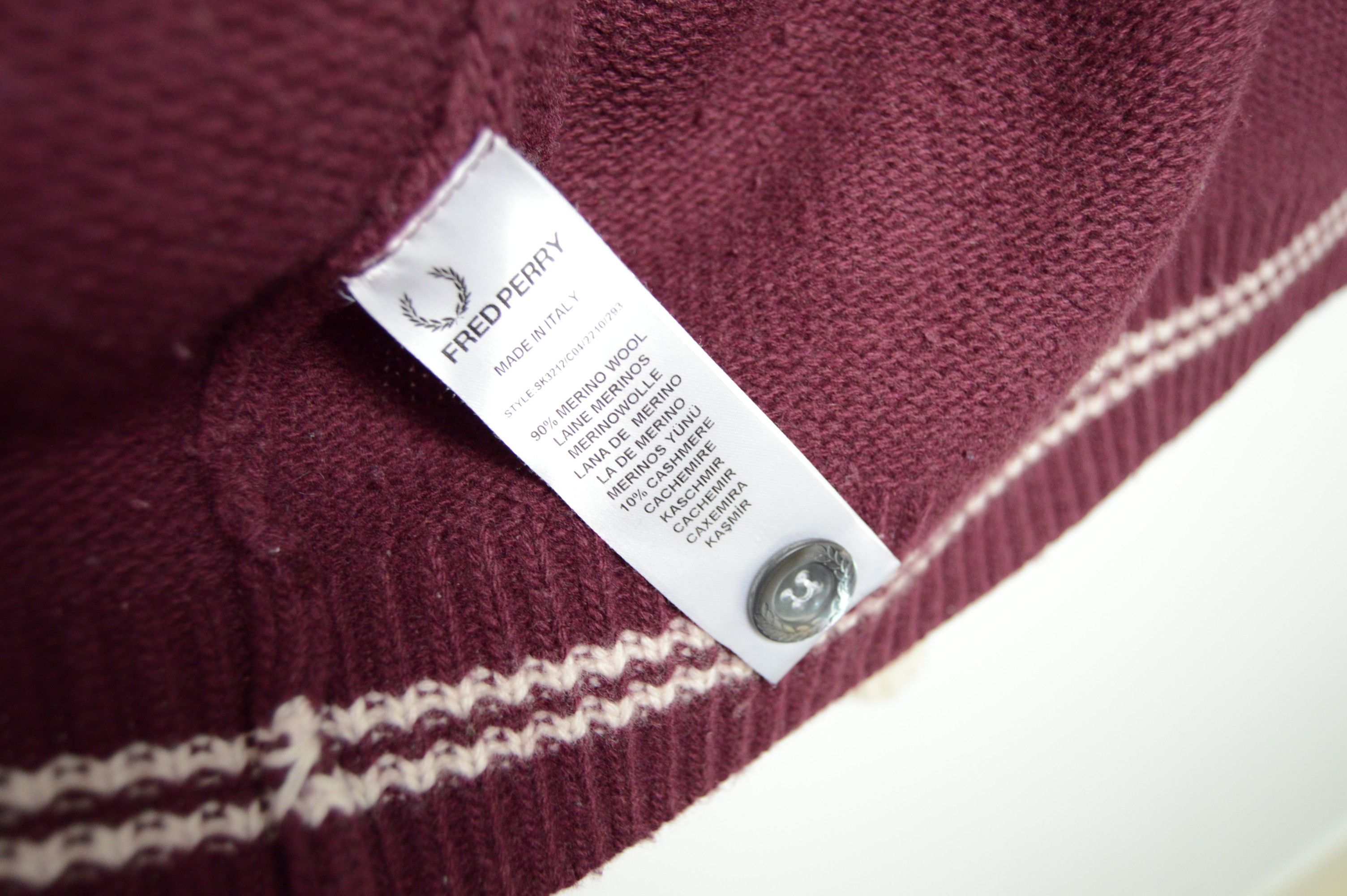 Fred Perry × Raf Simons raf simons varsity wool/cashmere cardigan Size US L / EU 52-54 / 3 - 15 Thumbnail