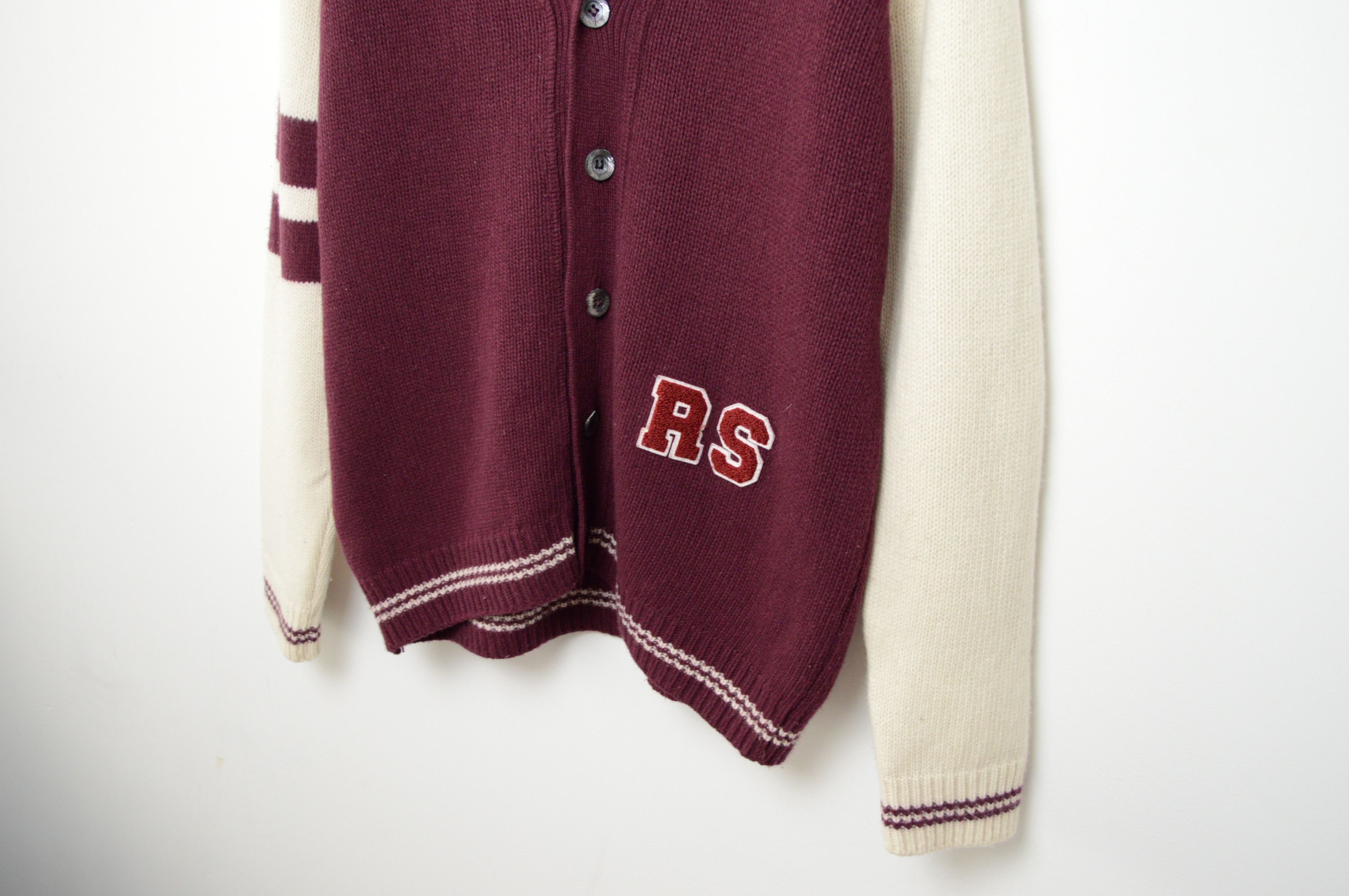 Fred Perry × Raf Simons raf simons varsity wool/cashmere cardigan Size US L / EU 52-54 / 3 - 7 Thumbnail