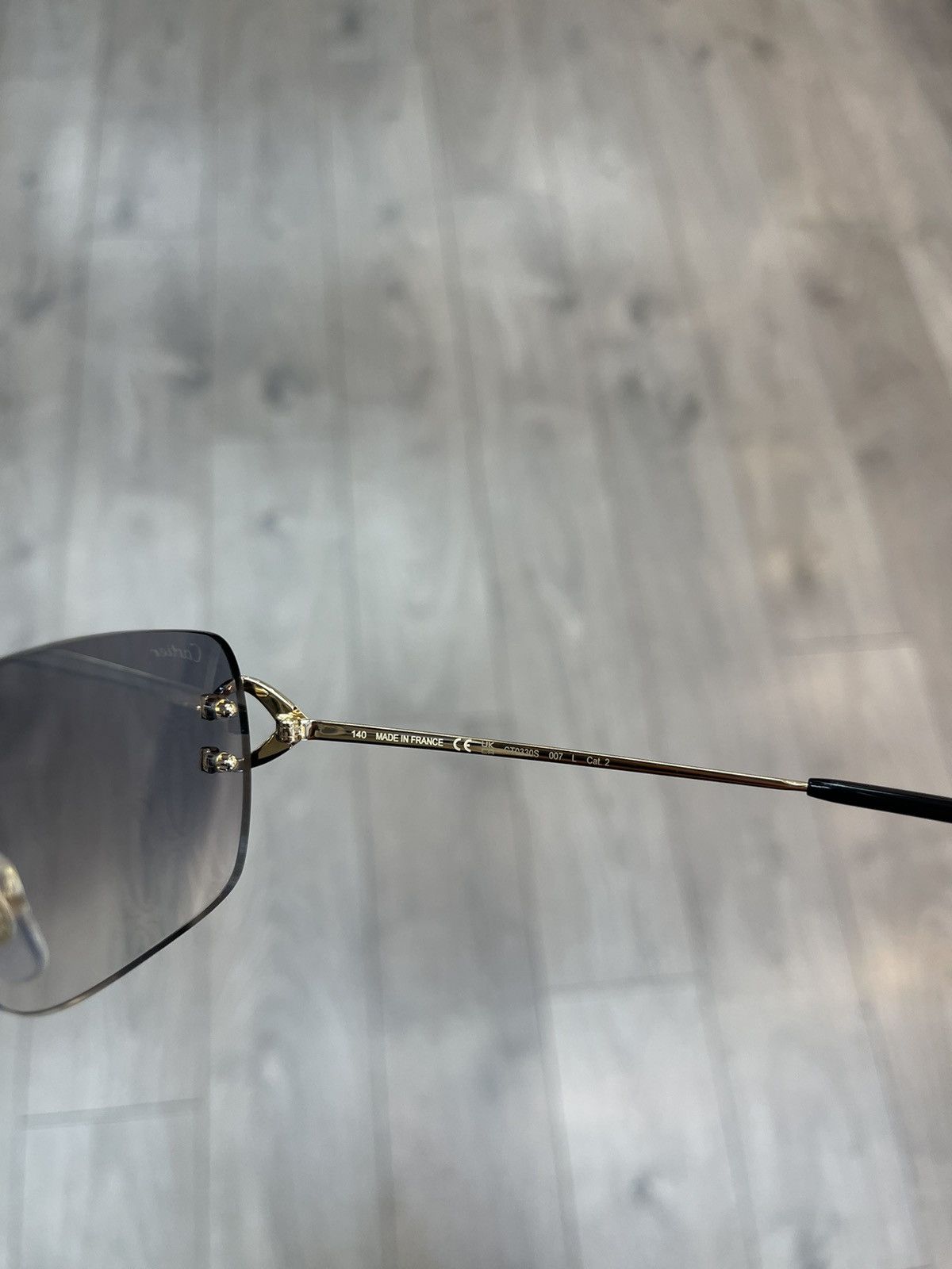 Cartier Cartier Big C Decor Gold Sunglasses Size ONE SIZE - 5 Thumbnail