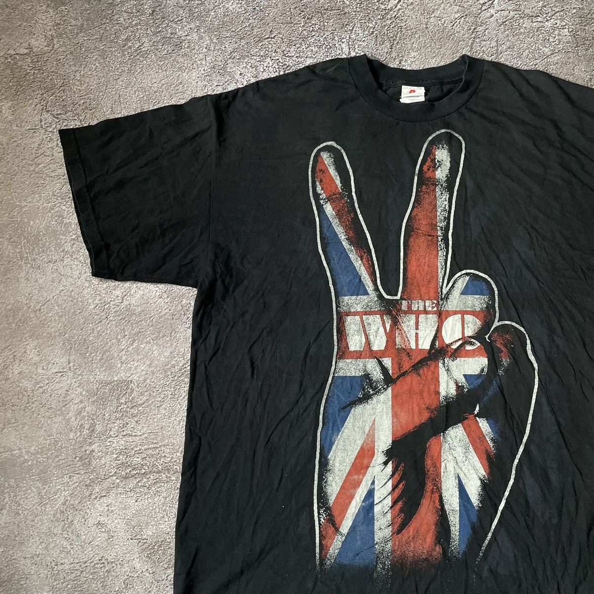 Vintage Vintage Y2K Graphic Tee Union Jack Peace Hand Grunge Boxy XL Size US XL / EU 56 / 4 - 4 Thumbnail
