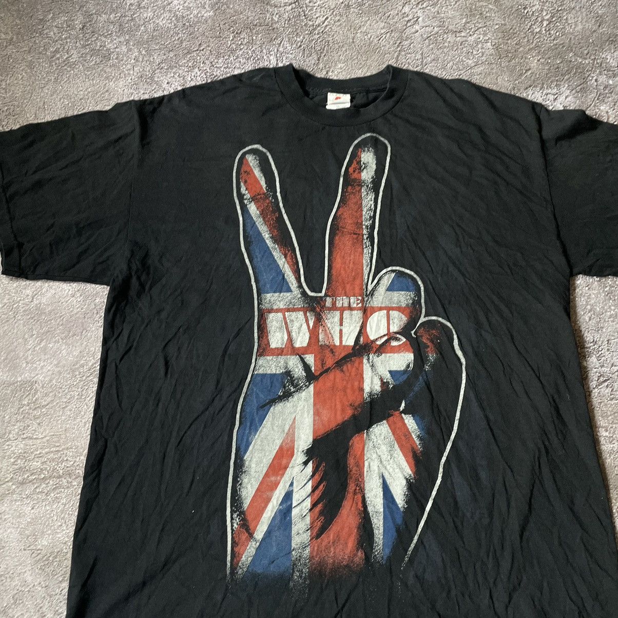 Vintage Vintage Y2K Graphic Tee Union Jack Peace Hand Grunge Boxy XL Size US XL / EU 56 / 4 - 5 Thumbnail