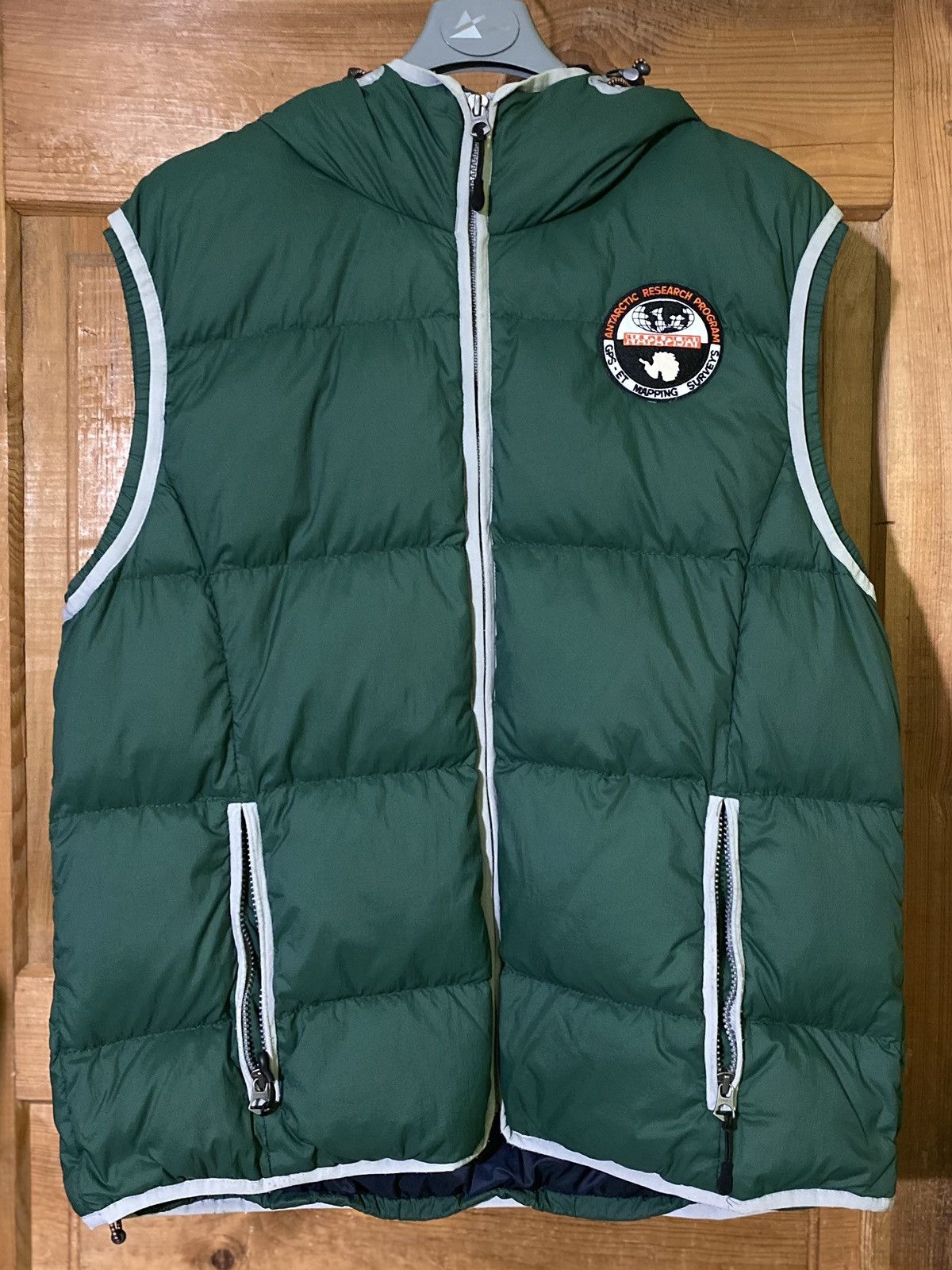 image of Napapijri Down Vest in Green, Men's (Size XL)