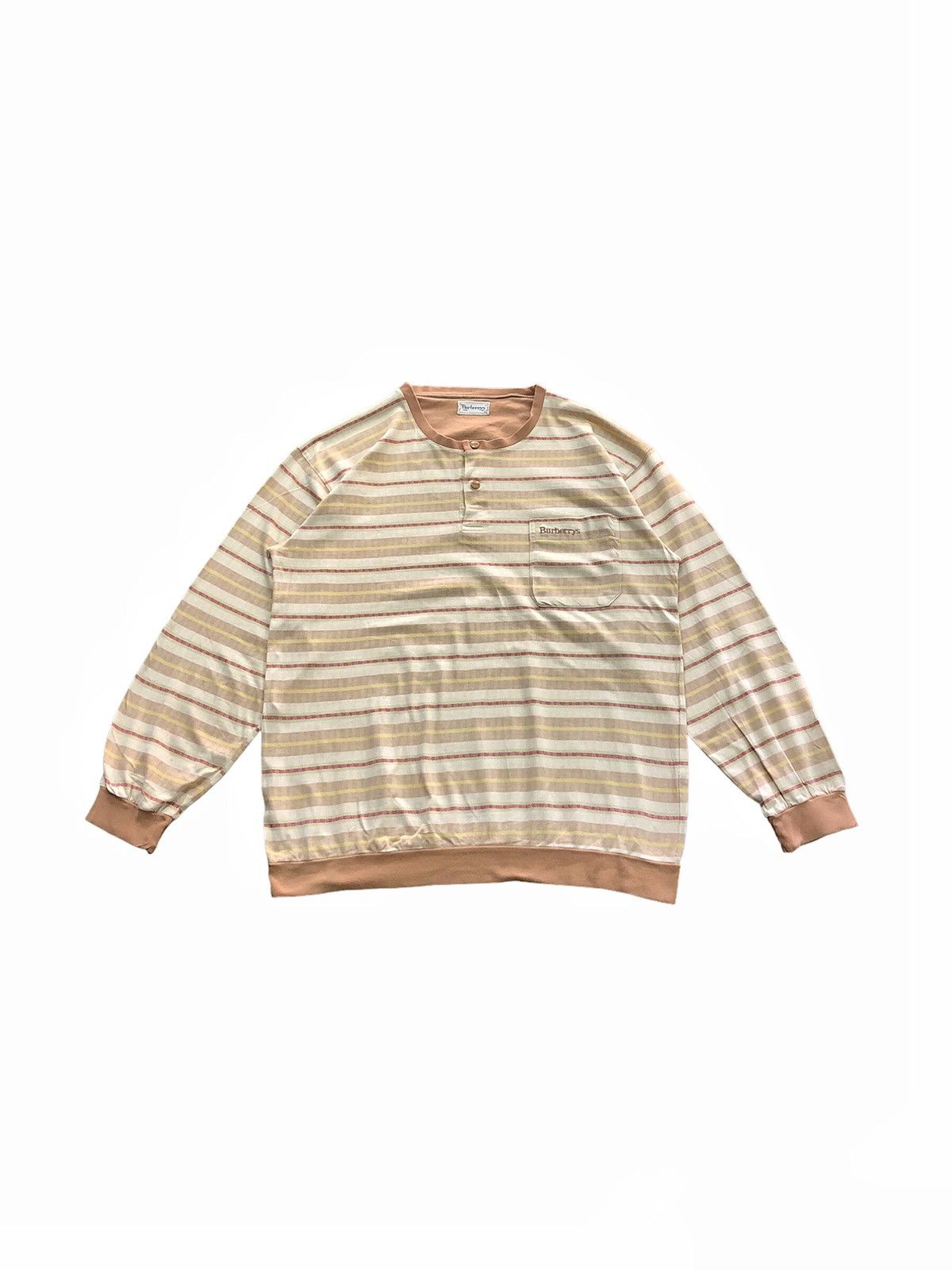 Burberry 1990’s Burberrys light cotton jumper snap button Size US L / EU 52-54 / 3 - 2 Thumbnail
