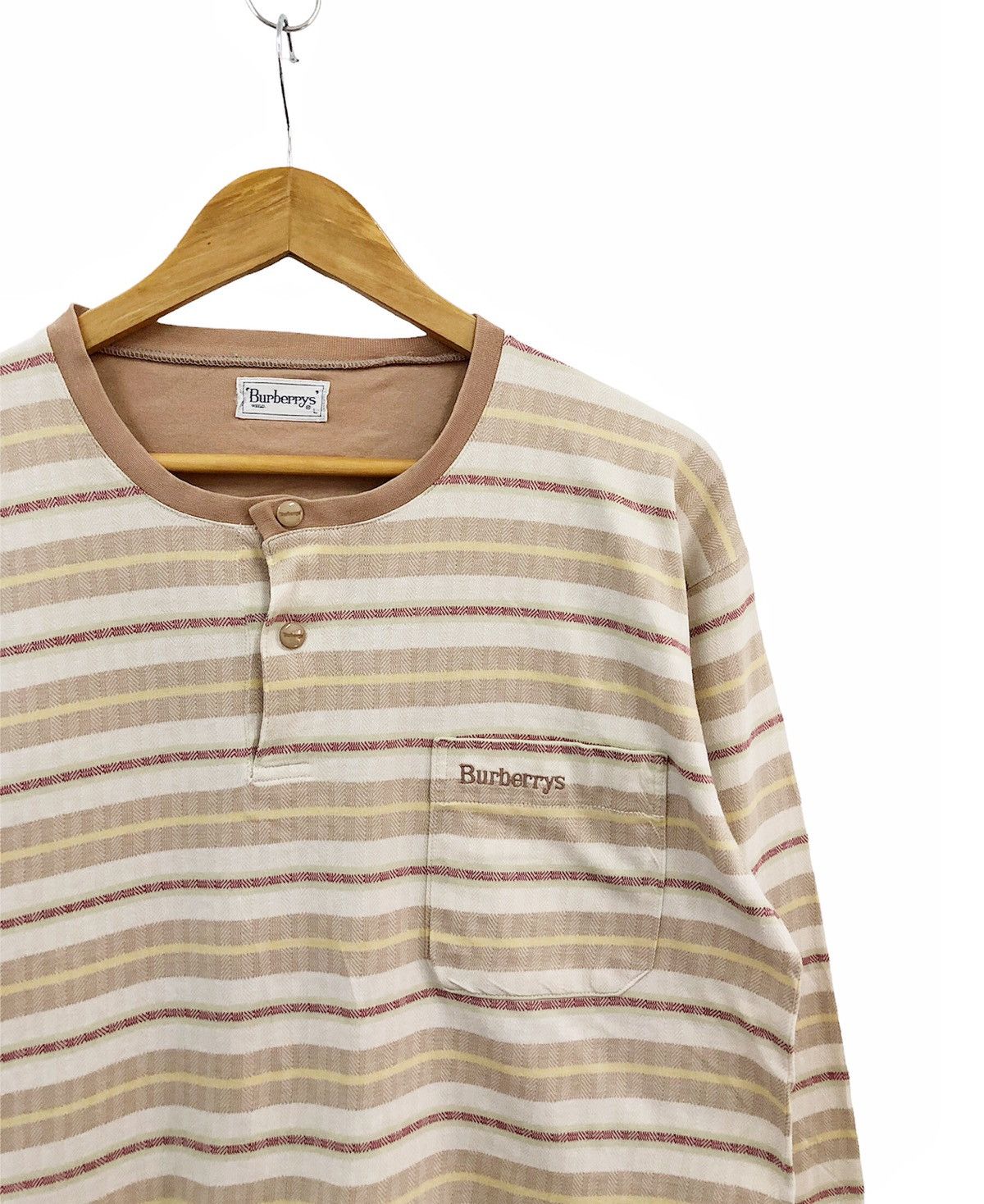 Burberry 1990’s Burberrys light cotton jumper snap button Size US L / EU 52-54 / 3 - 12 Thumbnail