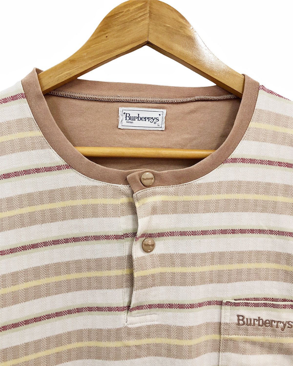 Burberry 1990’s Burberrys light cotton jumper snap button Size US L / EU 52-54 / 3 - 13 Thumbnail