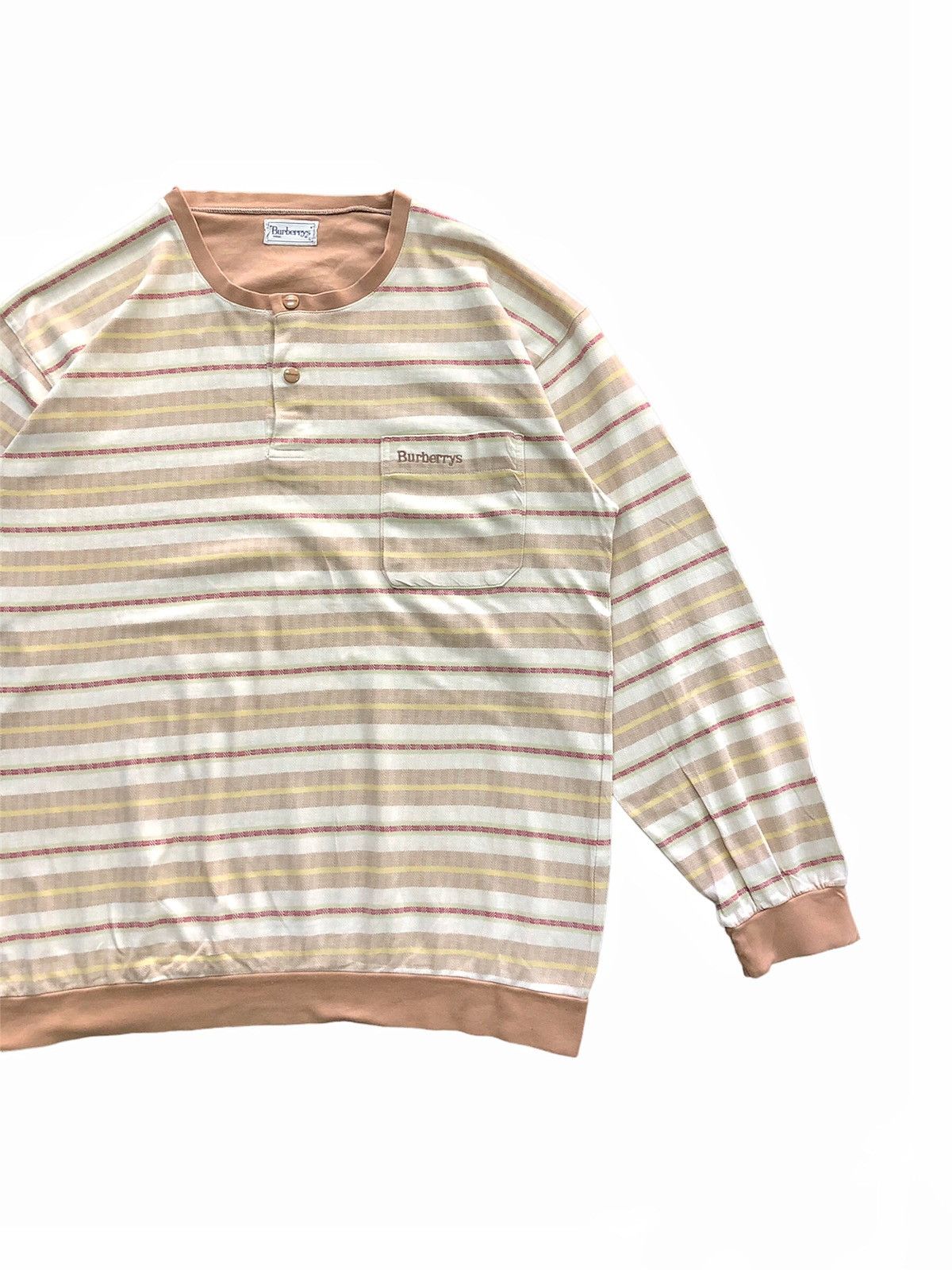 Burberry 1990’s Burberrys light cotton jumper snap button Size US L / EU 52-54 / 3 - 5 Thumbnail