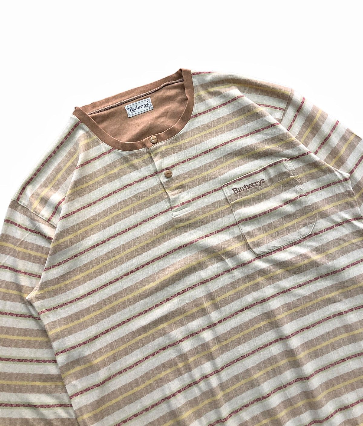 Burberry 1990’s Burberrys light cotton jumper snap button Size US L / EU 52-54 / 3 - 6 Thumbnail
